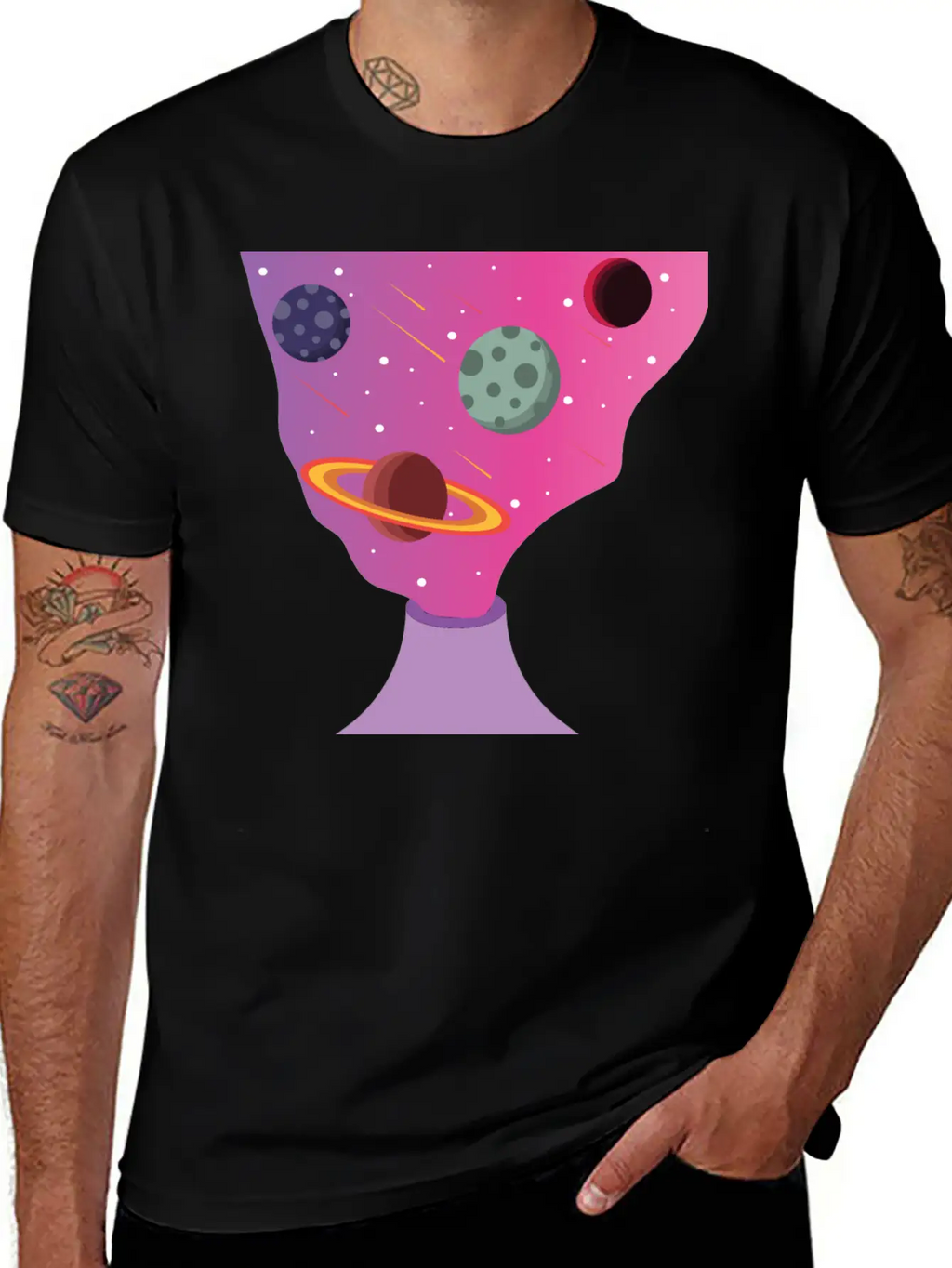 Volcano Galaxy Breathable Soft Cotton T-Shirt – Timeless Casual Look