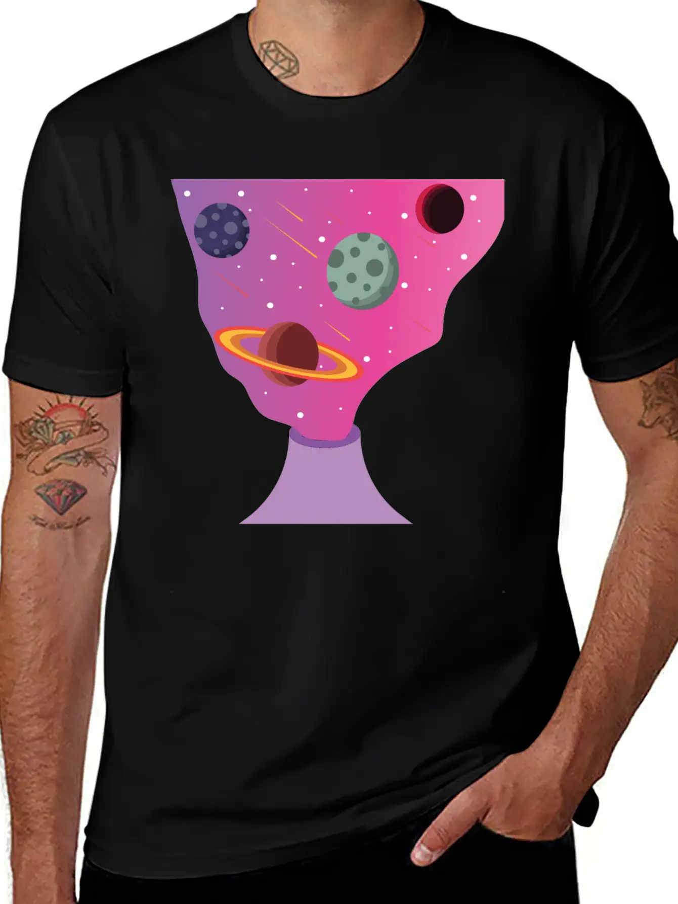 Volcano Galaxy Breathable Soft Cotton T-Shirt – Timeless Casual Look