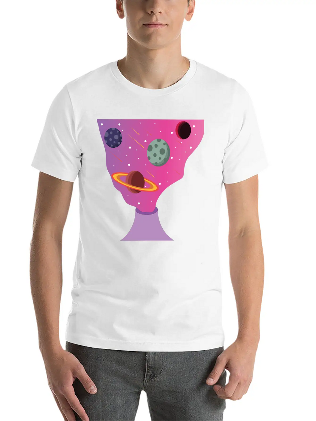 Volcano Galaxy Breathable Soft Cotton T-Shirt – Timeless Casual Look