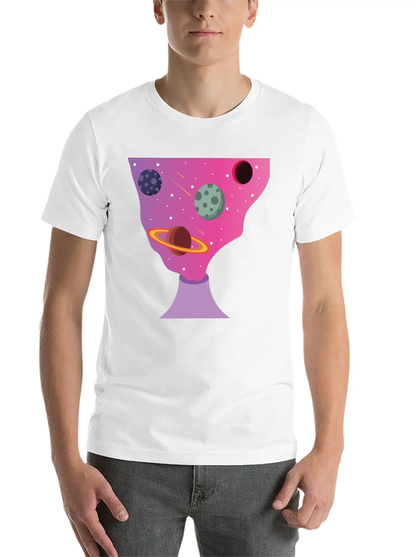 Volcano Galaxy Breathable Soft Cotton T-Shirt – Timeless Casual Look