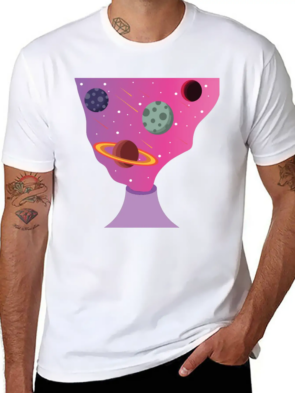 Volcano Galaxy Breathable Soft Cotton T-Shirt – Timeless Casual Look