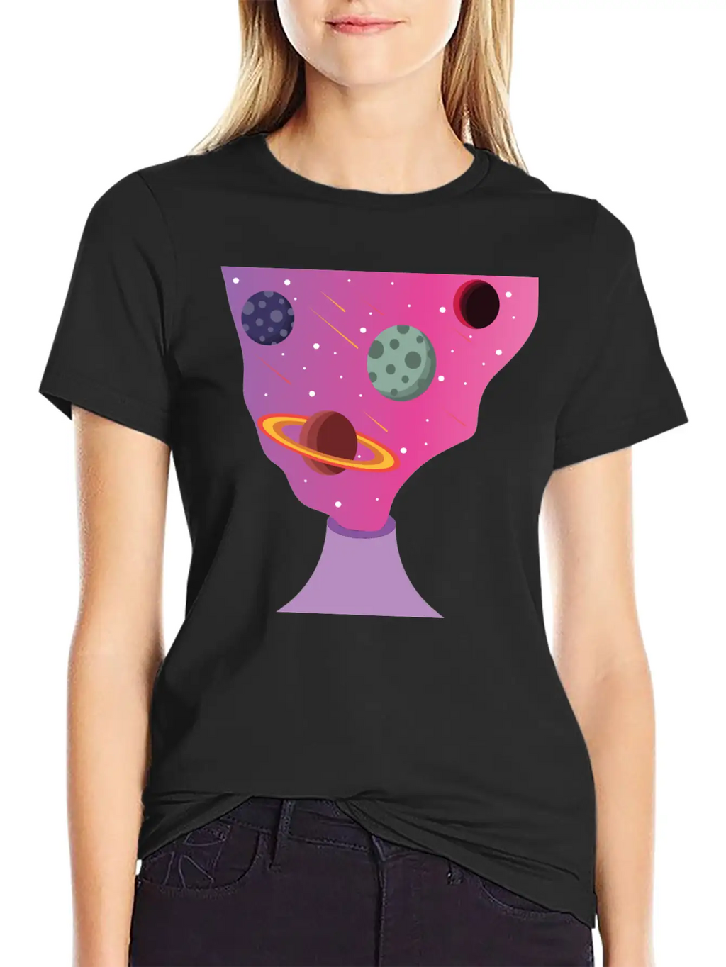 Volcano Galaxy Breathable Soft Cotton T-Shirt – Timeless Casual Look