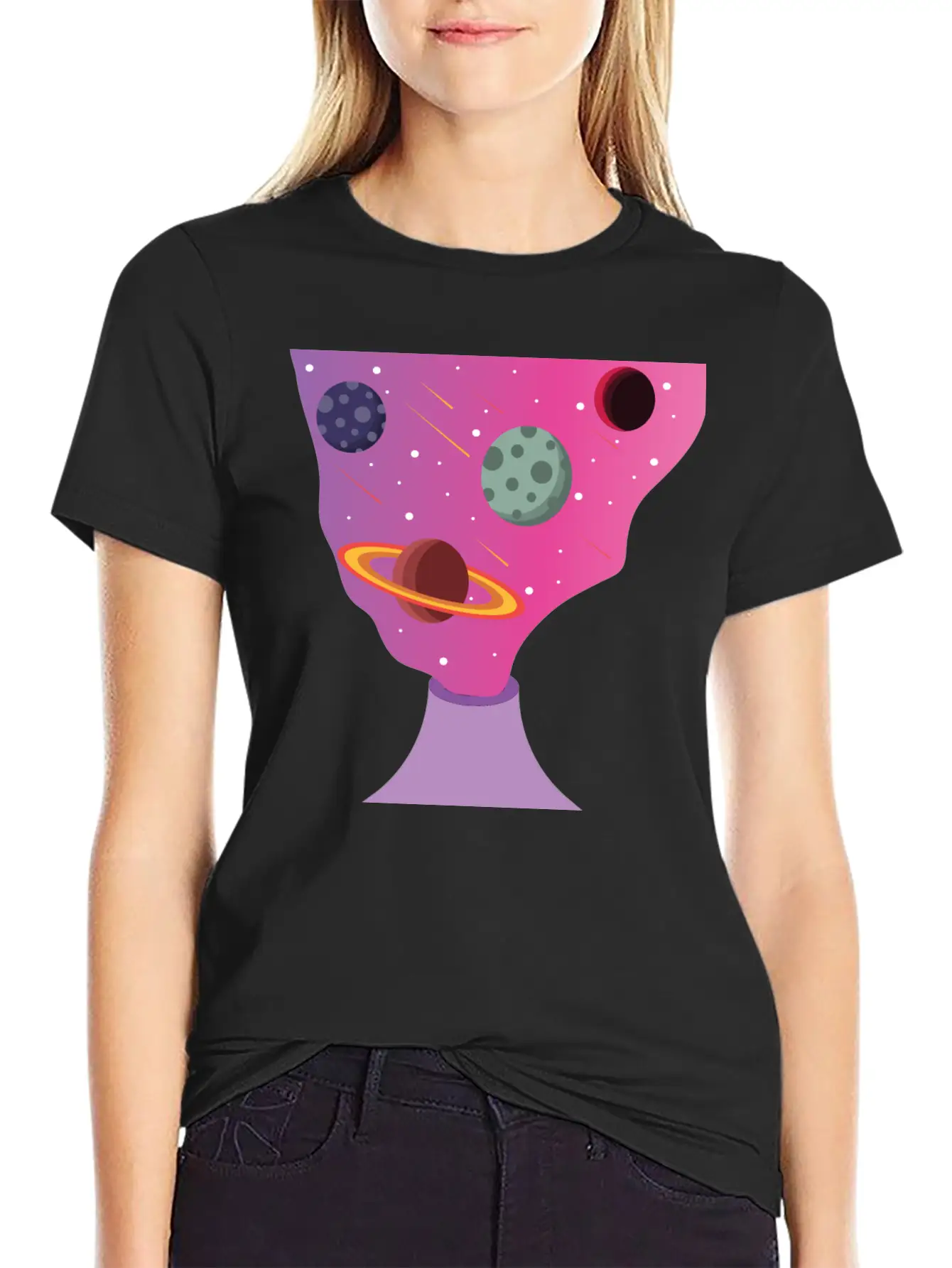 Volcano Galaxy Breathable Soft Cotton T-Shirt – Timeless Casual Look
