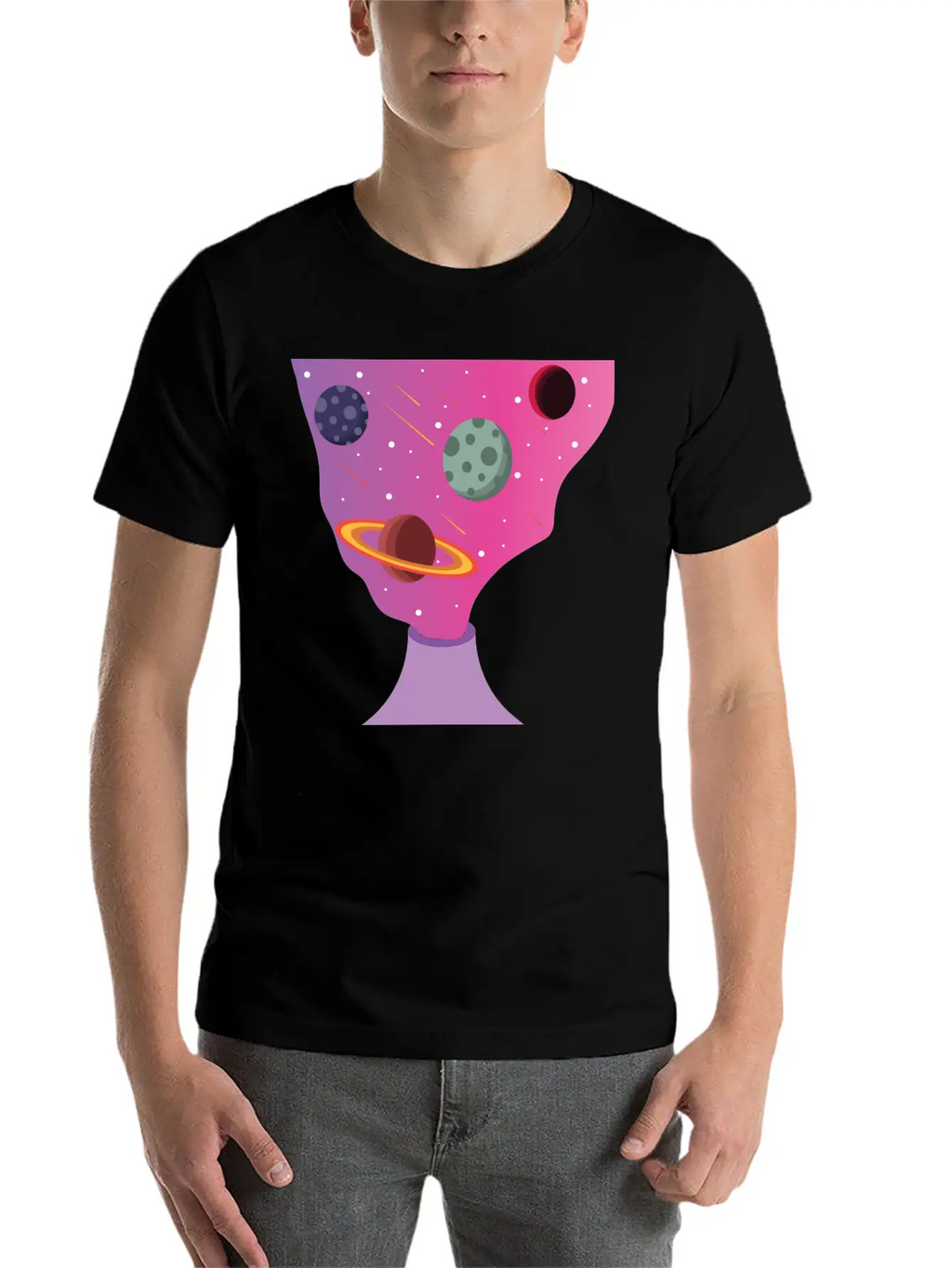 Volcano Galaxy Breathable Soft Cotton T-Shirt – Timeless Casual Look