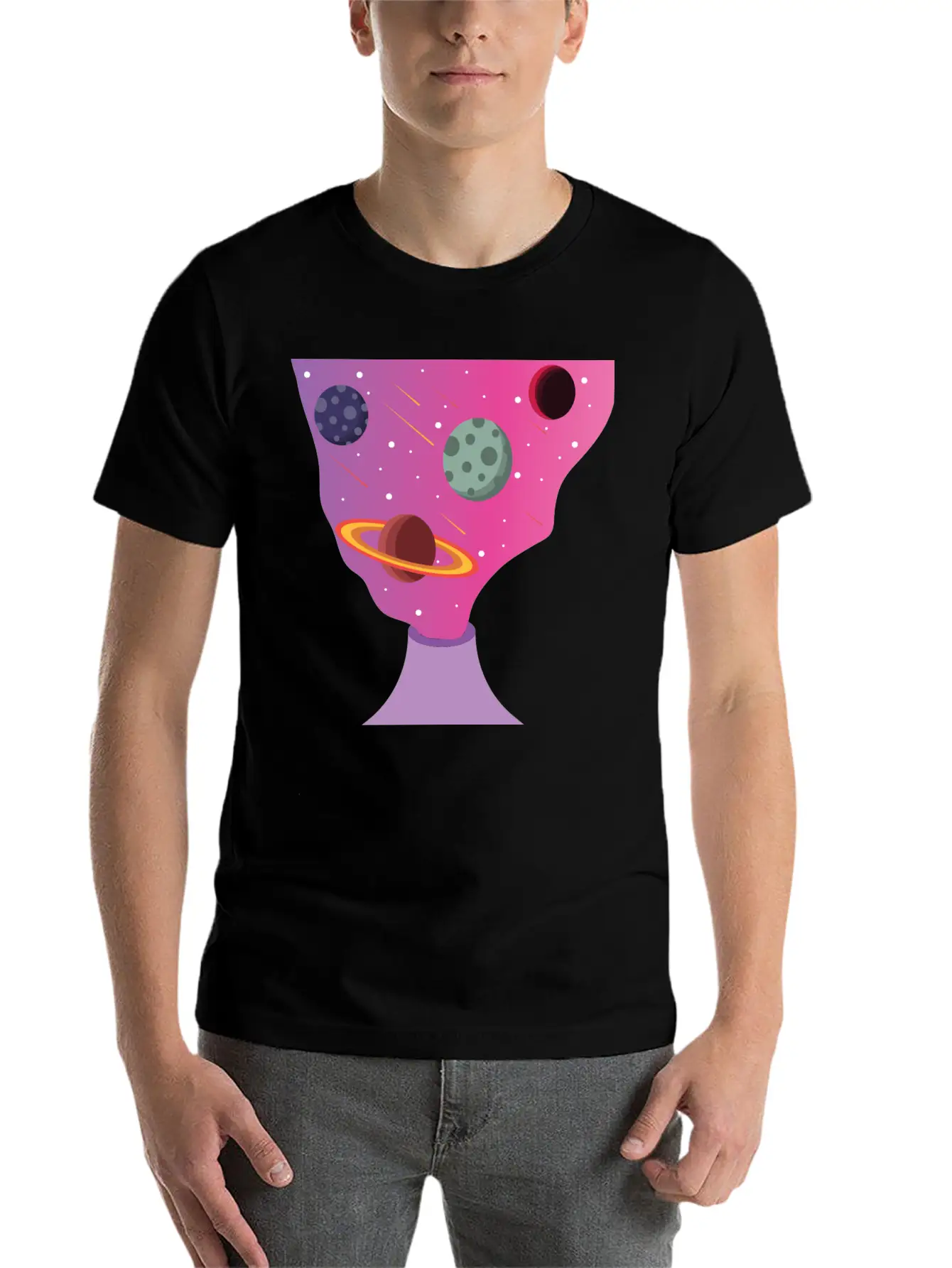 Volcano Galaxy Breathable Soft Cotton T-Shirt – Timeless Casual Look