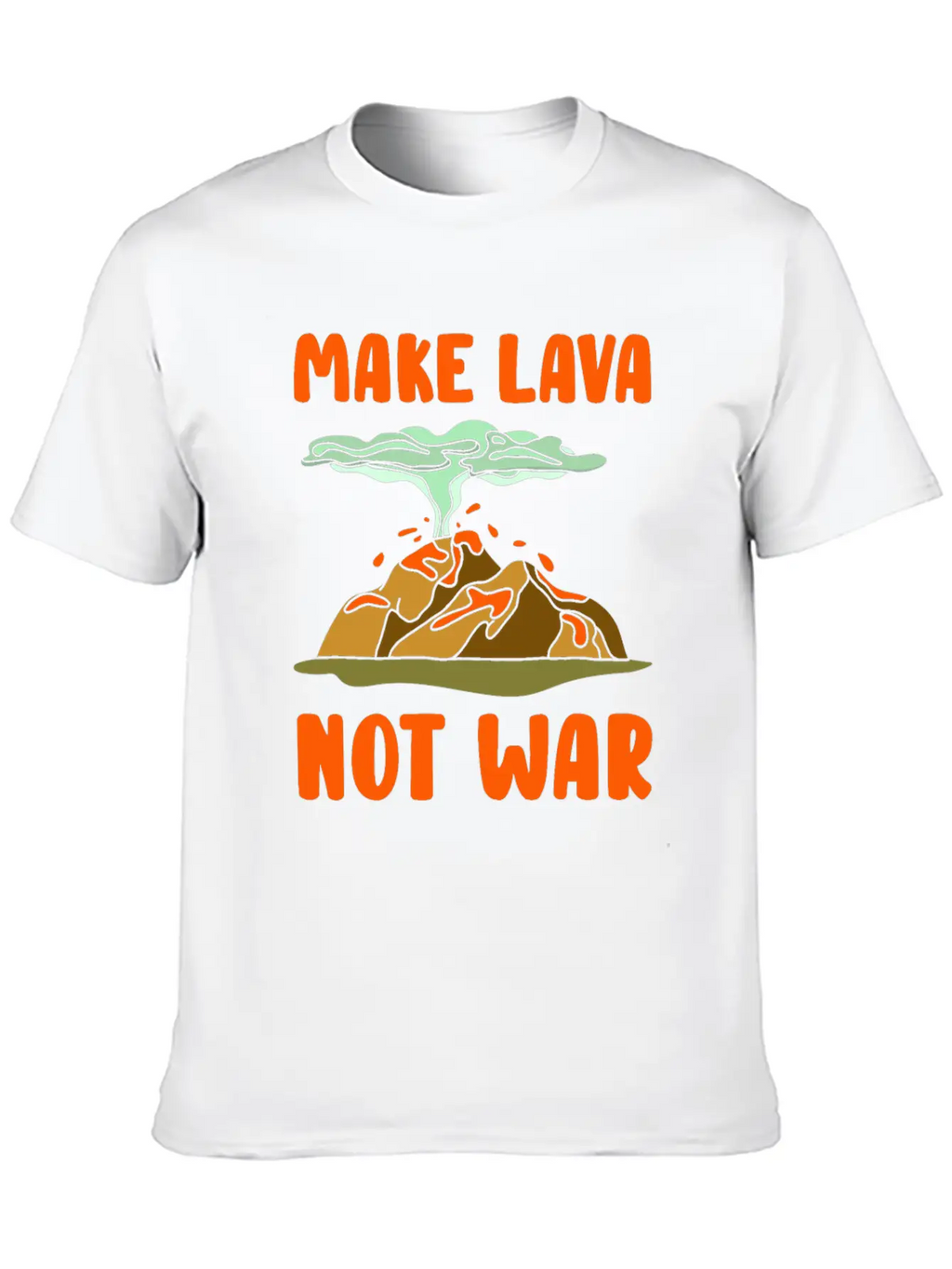 Volcano Lava Eruption Theme Gift Idea Unisex Short Sleeve Soft Cotton T-Shirt – Casual Everyday Wear
