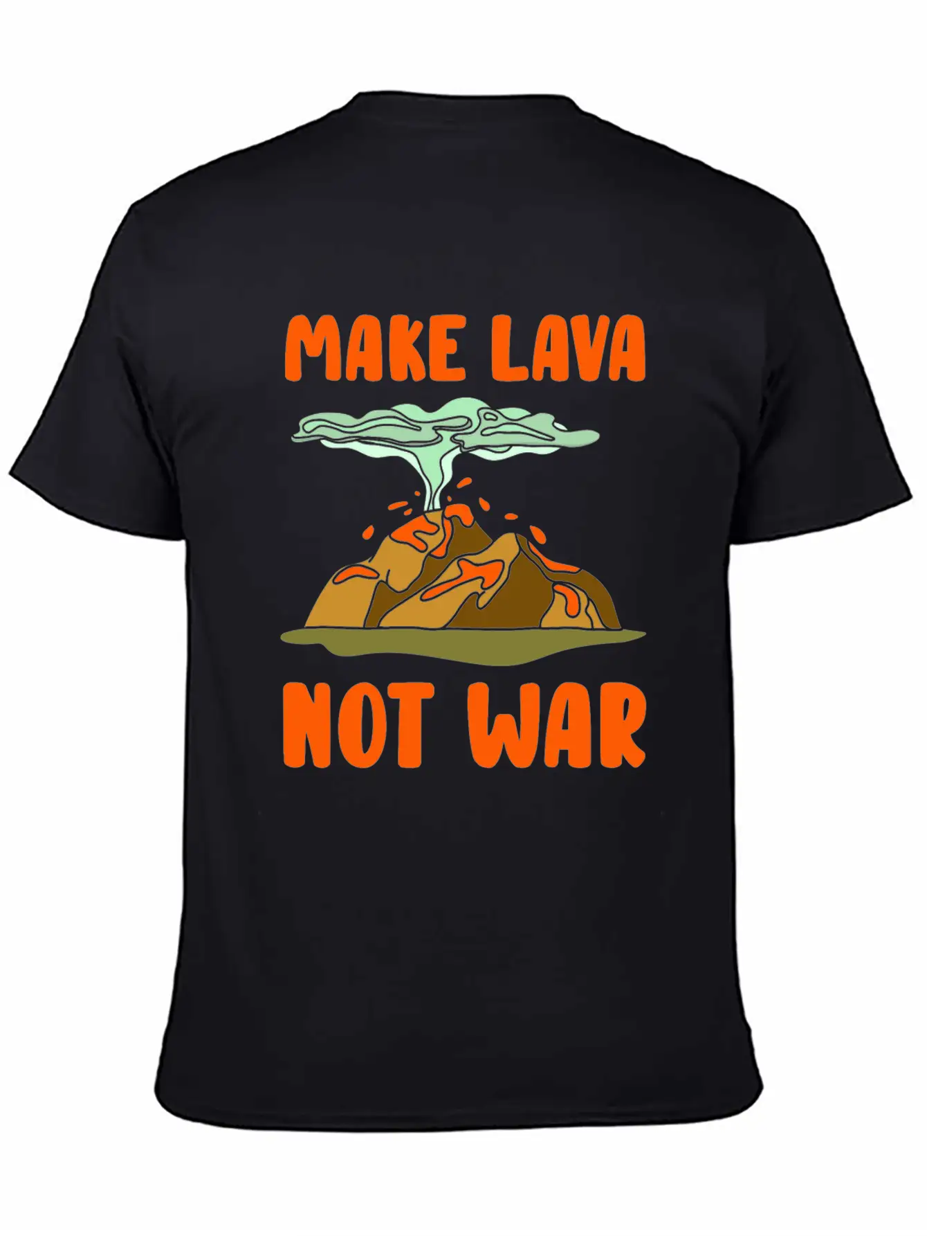 Volcano Lava Eruption Theme Gift Idea Unisex Short Sleeve Soft Cotton T-Shirt – Casual Everyday Wear