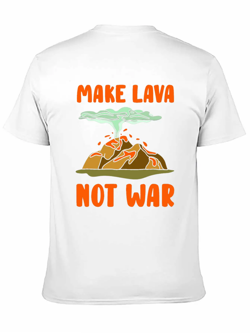 Volcano Lava Eruption Theme Gift Idea Unisex Short Sleeve Soft Cotton T-Shirt – Casual Everyday Wear