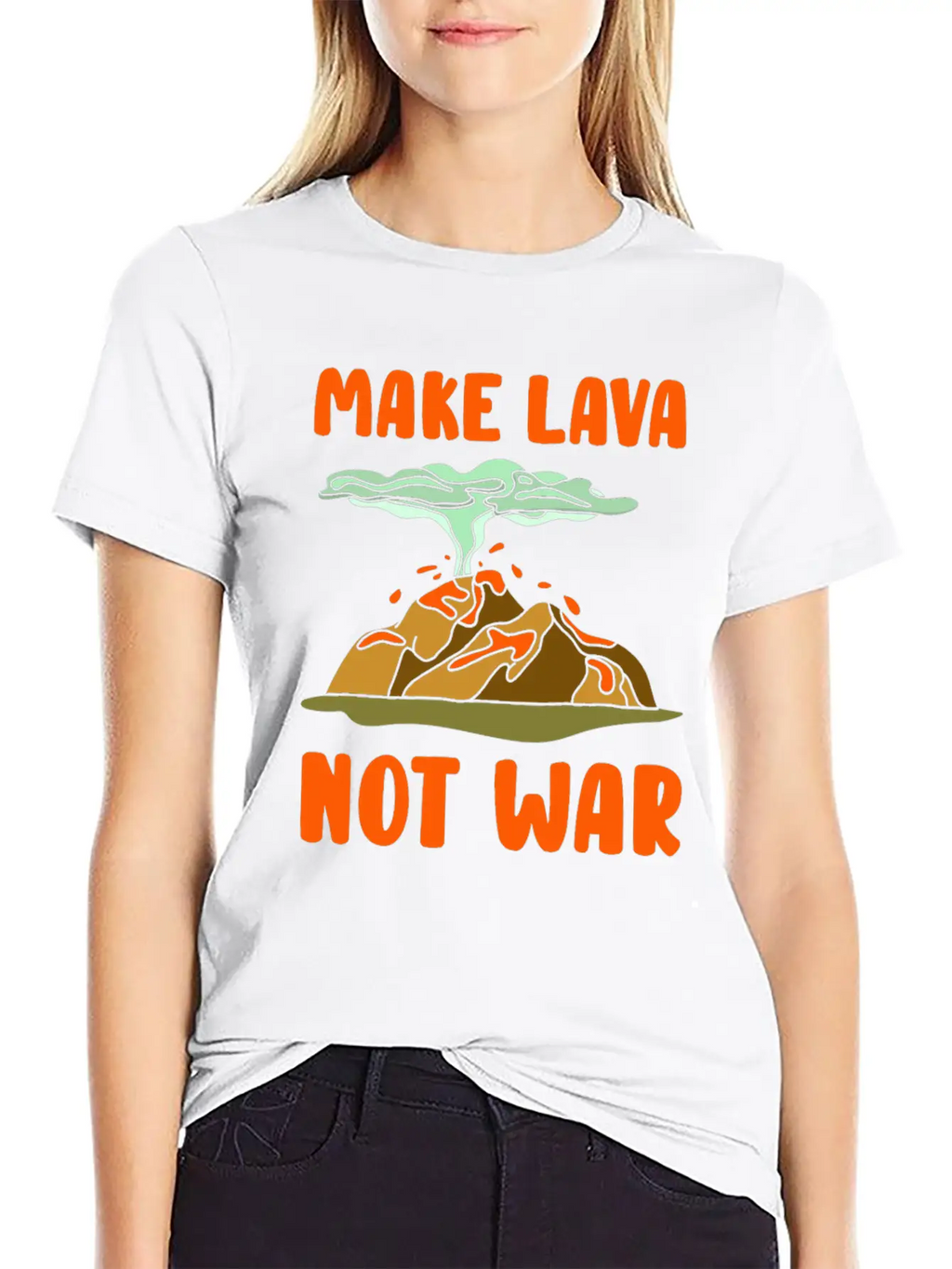 Volcano Lava Eruption Theme Gift Idea Unisex Short Sleeve Soft Cotton T-Shirt – Casual Everyday Wear