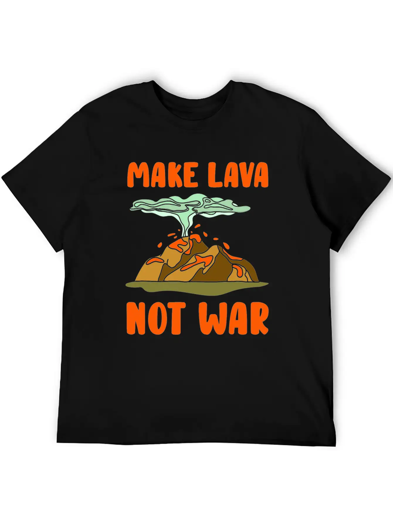 Volcano Lava Eruption Theme Gift Idea Unisex Short Sleeve Soft Cotton T-Shirt – Casual Everyday Wear