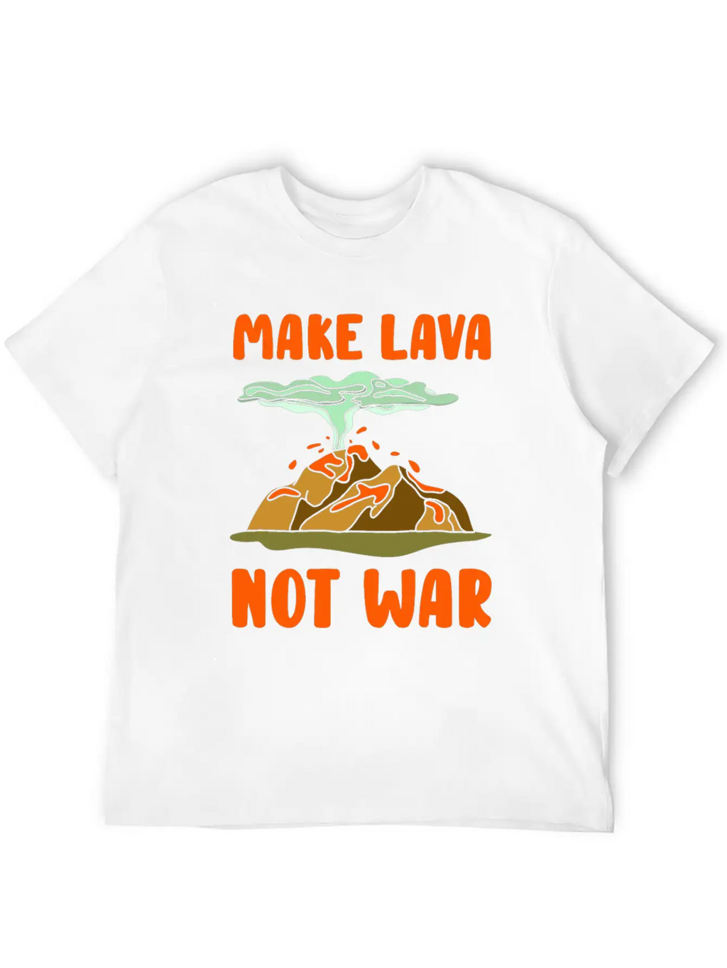 Volcano Lava Eruption Theme Gift Idea Unisex Short Sleeve Soft Cotton T-Shirt – Casual Everyday Wear