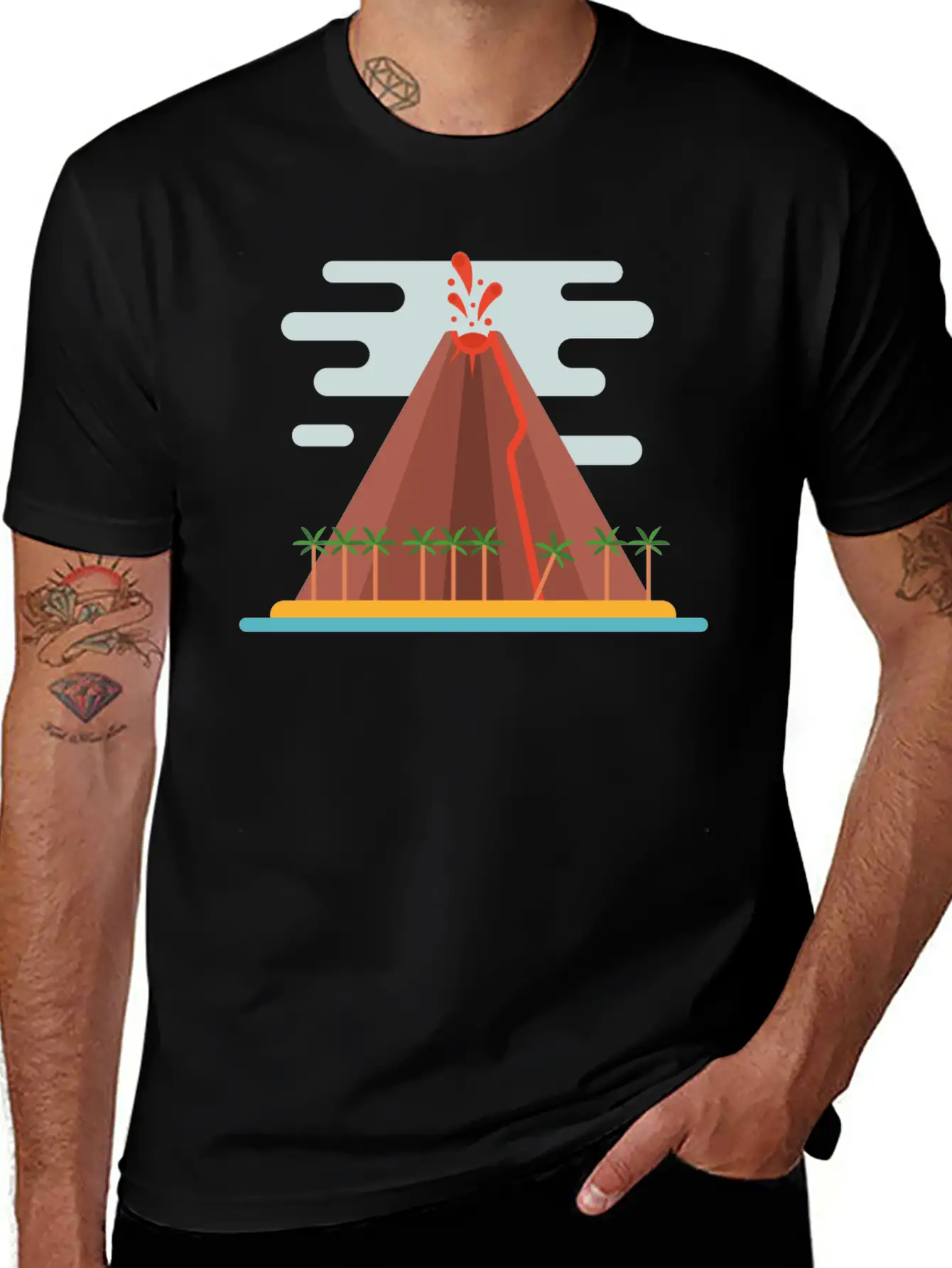 Volcano Stylish Everyday T-Shirt – Unisex Basic Cotton Tee