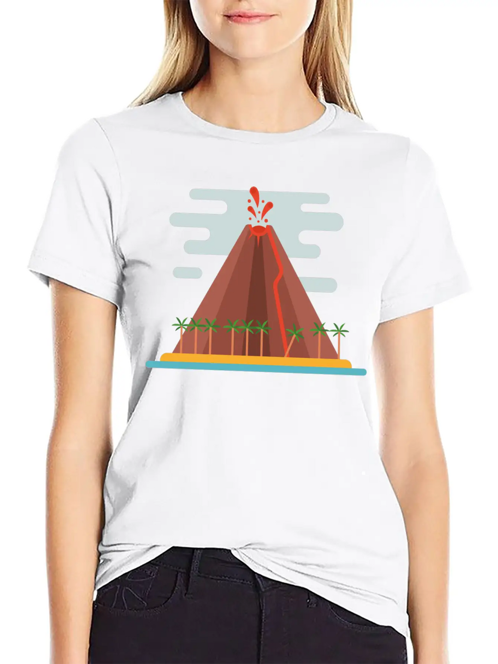 Volcano Stylish Everyday T-Shirt – Unisex Basic Cotton Tee