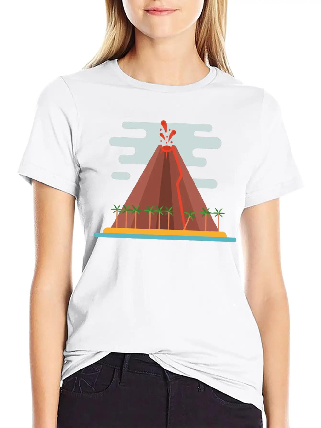 Volcano Stylish Everyday T-Shirt – Unisex Basic Cotton Tee