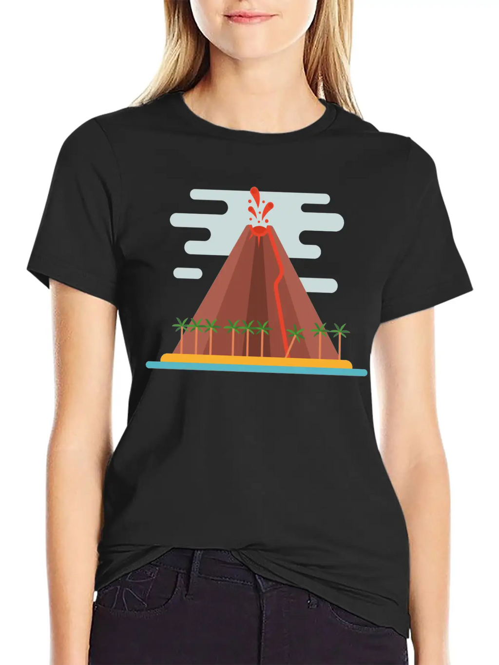 Volcano Stylish Everyday T-Shirt – Unisex Basic Cotton Tee