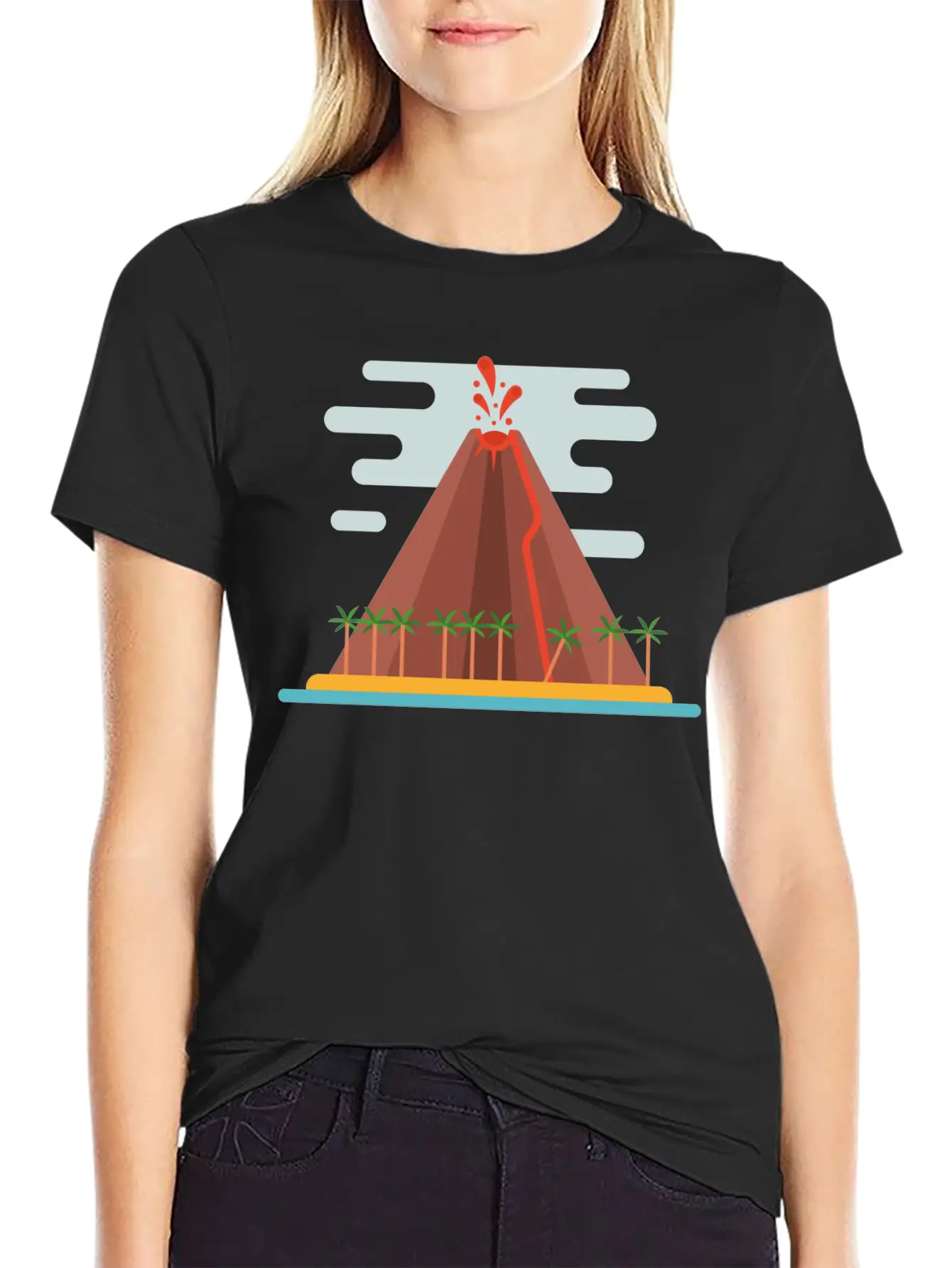Volcano Stylish Everyday T-Shirt – Unisex Basic Cotton Tee