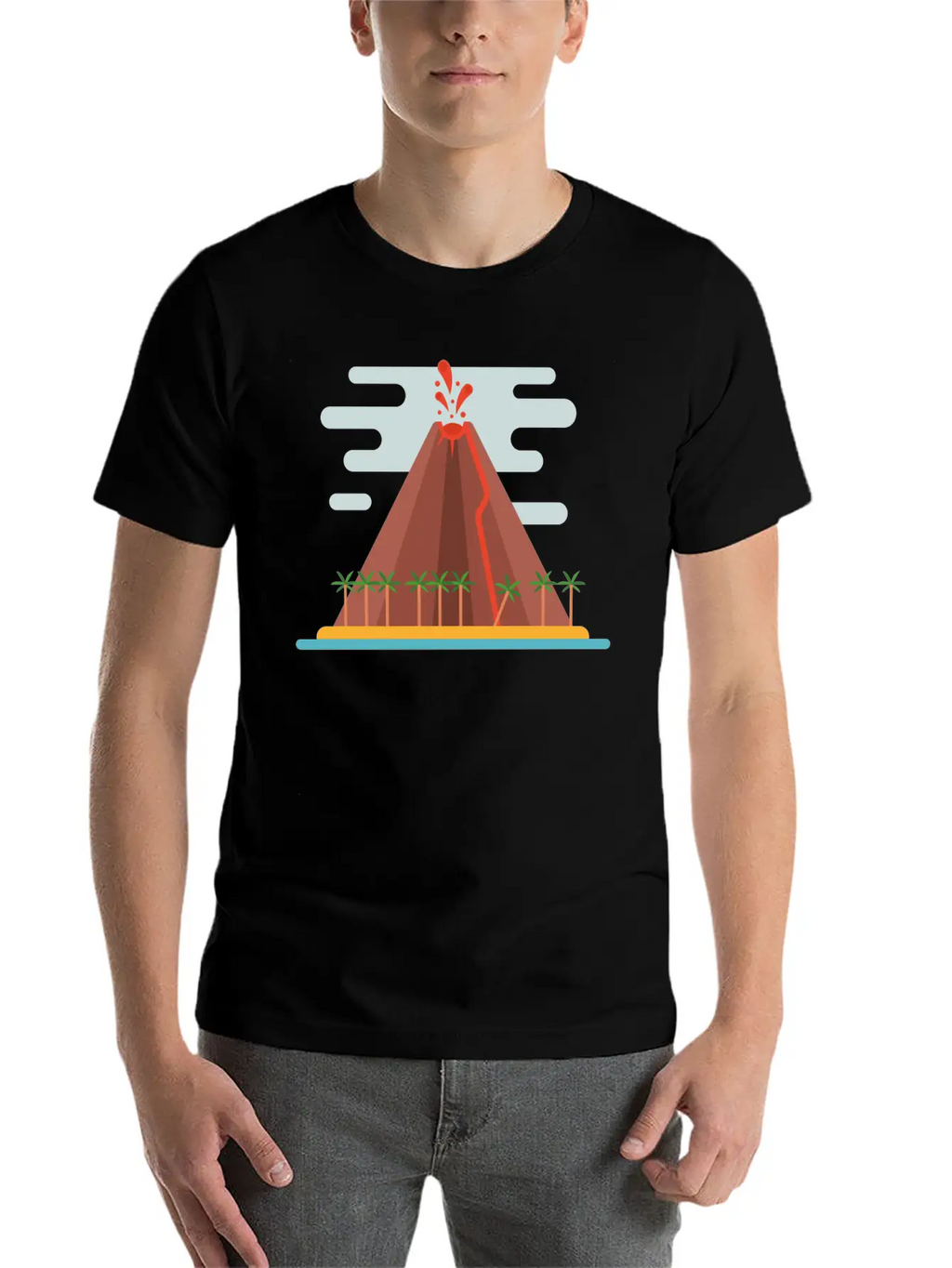 Volcano Stylish Everyday T-Shirt – Unisex Basic Cotton Tee