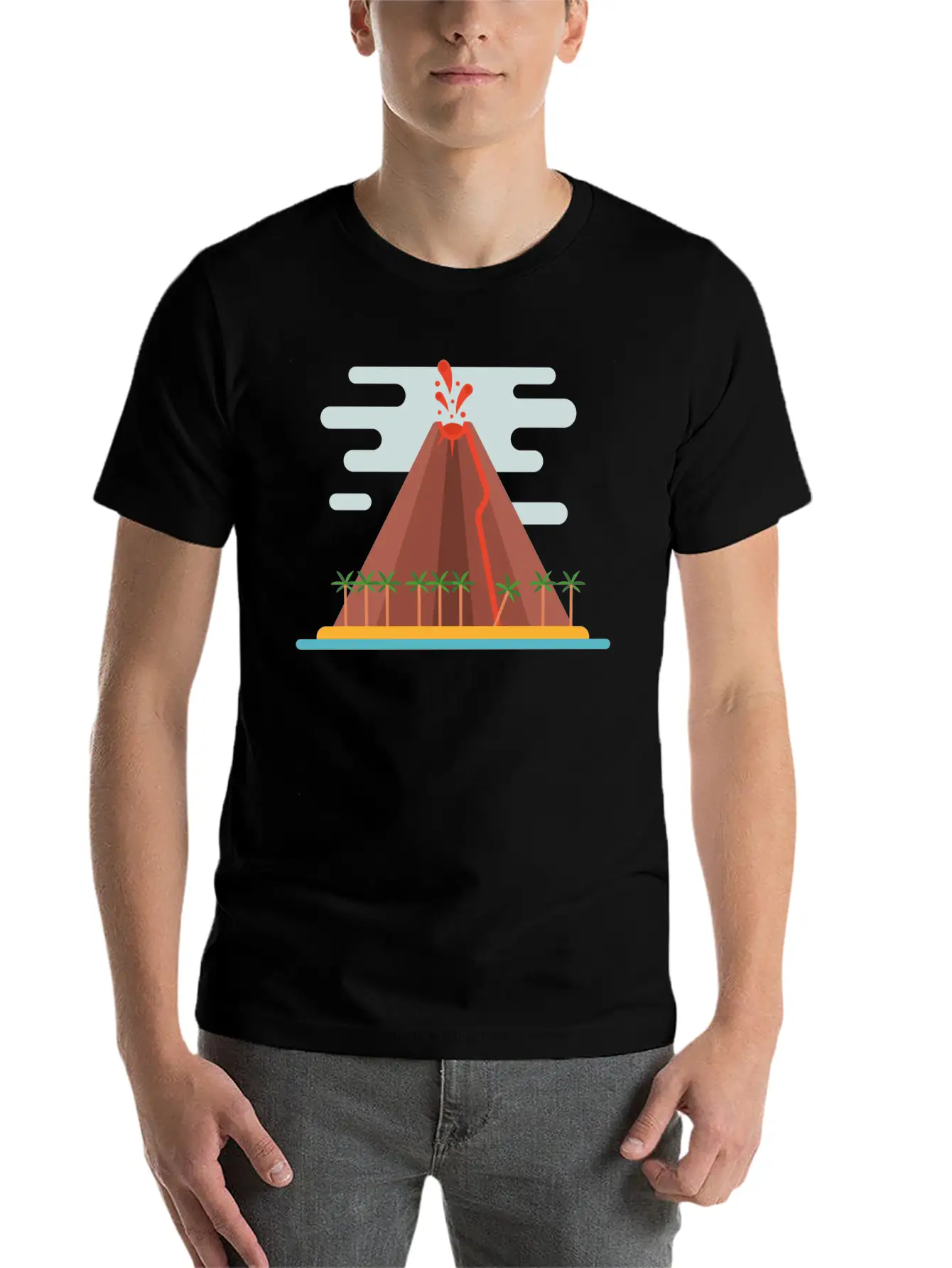 Volcano Stylish Everyday T-Shirt – Unisex Basic Cotton Tee
