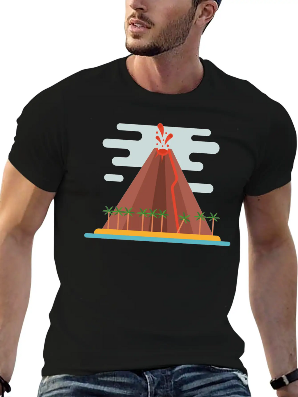 Volcano Stylish Everyday T-Shirt – Unisex Basic Cotton Tee