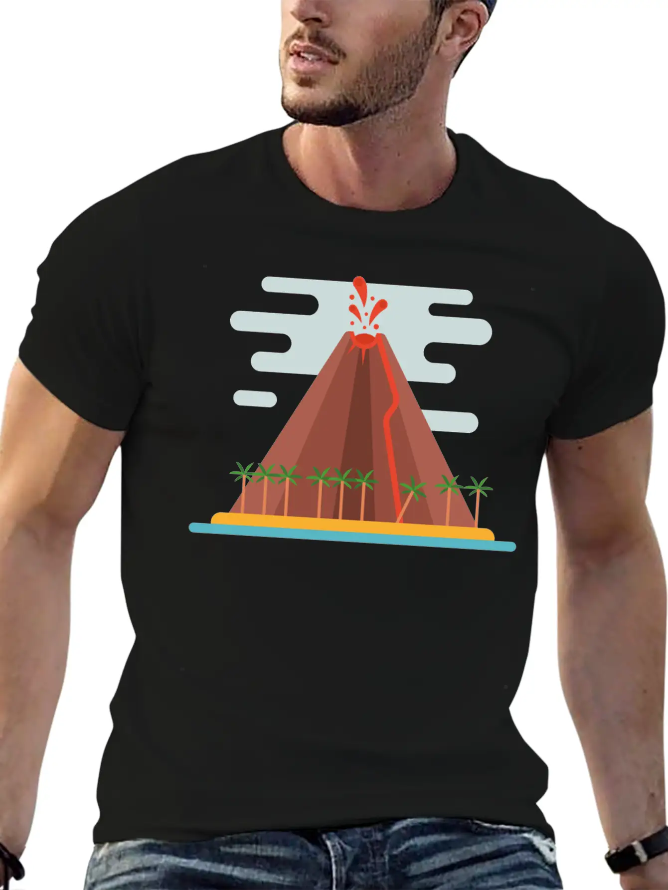 Volcano Stylish Everyday T-Shirt – Unisex Basic Cotton Tee