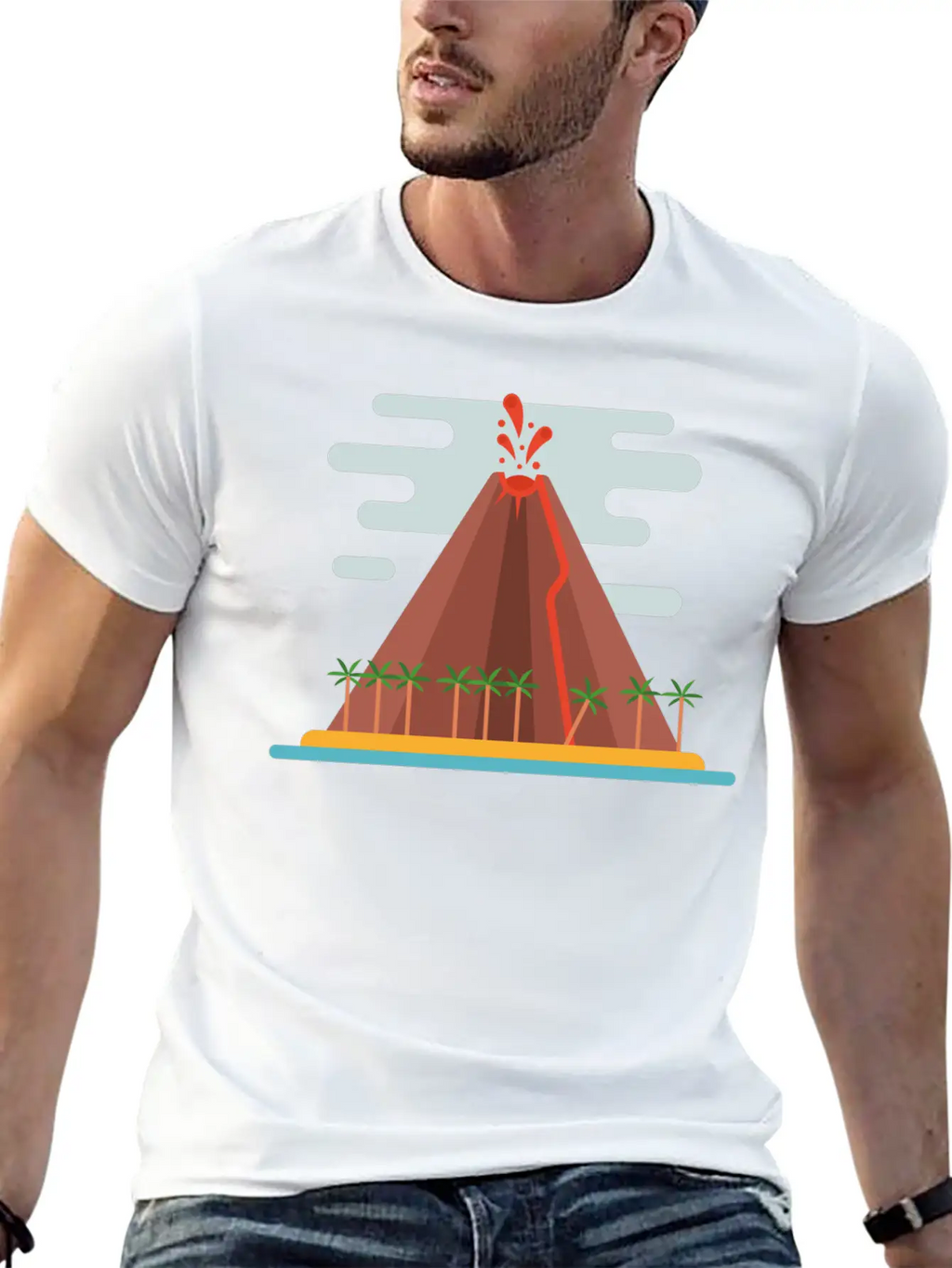 Volcano Stylish Everyday T-Shirt – Unisex Basic Cotton Tee
