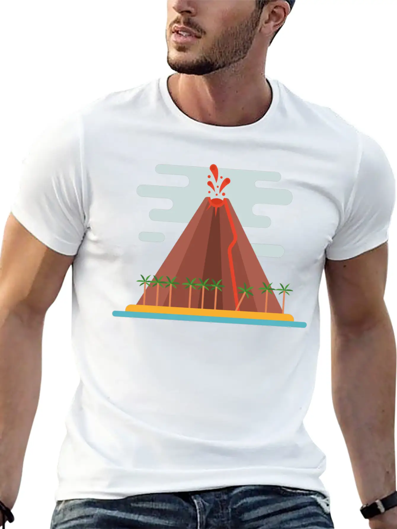 Volcano Stylish Everyday T-Shirt – Unisex Basic Cotton Tee