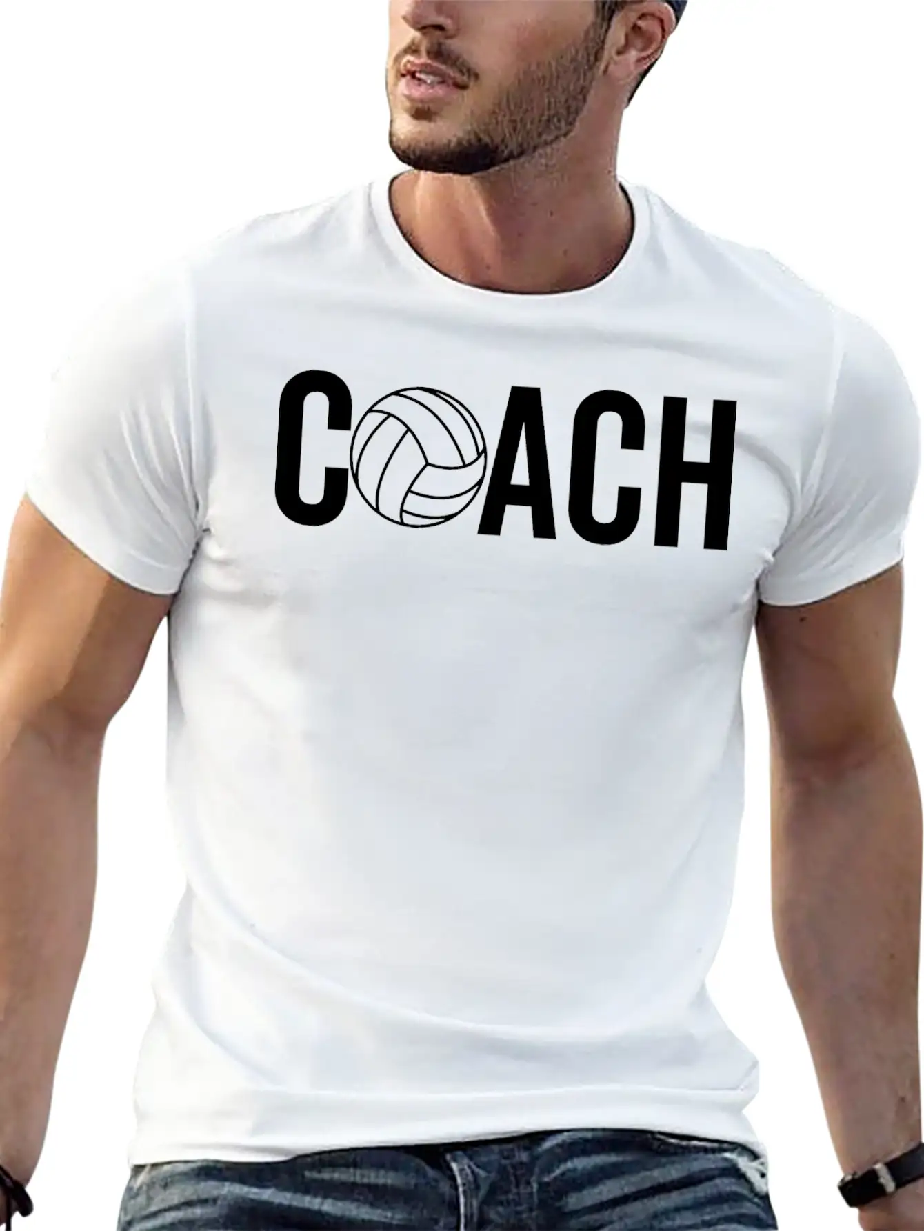 Volleyball Coach Casual Graphic T-Shirt – Simple And Comfortable Daily Wear