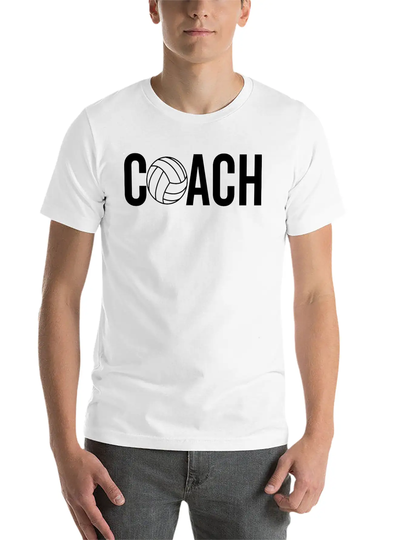 Volleyball Coach Casual Graphic T-Shirt – Simple And Comfortable Daily Wear