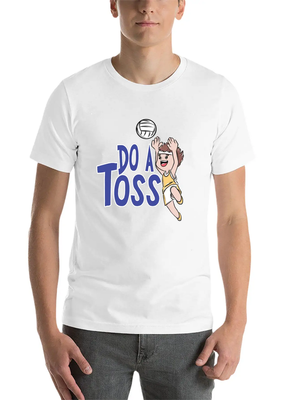 Volleyball Sports Breathable Soft Cotton T-Shirt – Timeless Casual Look