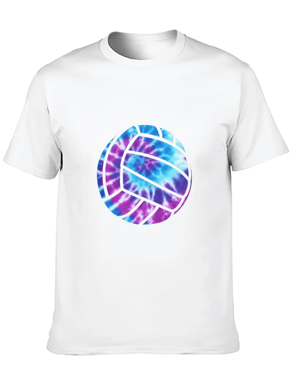 Volleyball Tie Dye Blue Purplenage Girls Perfect G Stylish Everyday T-Shirt – Unisex Basic Cotton Tee