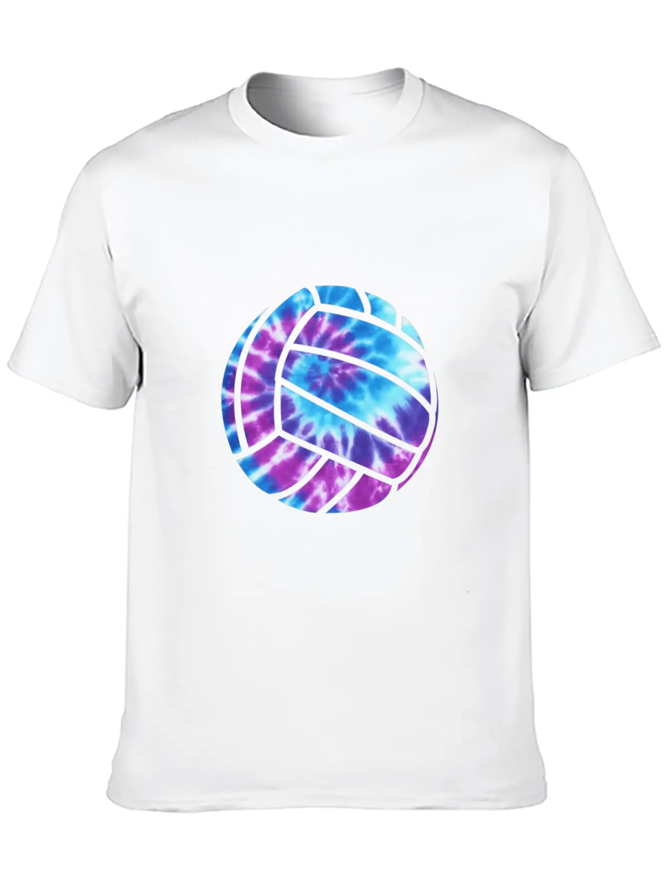 Volleyball Tie Dye Blue Purplenage Girls Perfect G Stylish Everyday T-Shirt – Unisex Basic Cotton Tee
