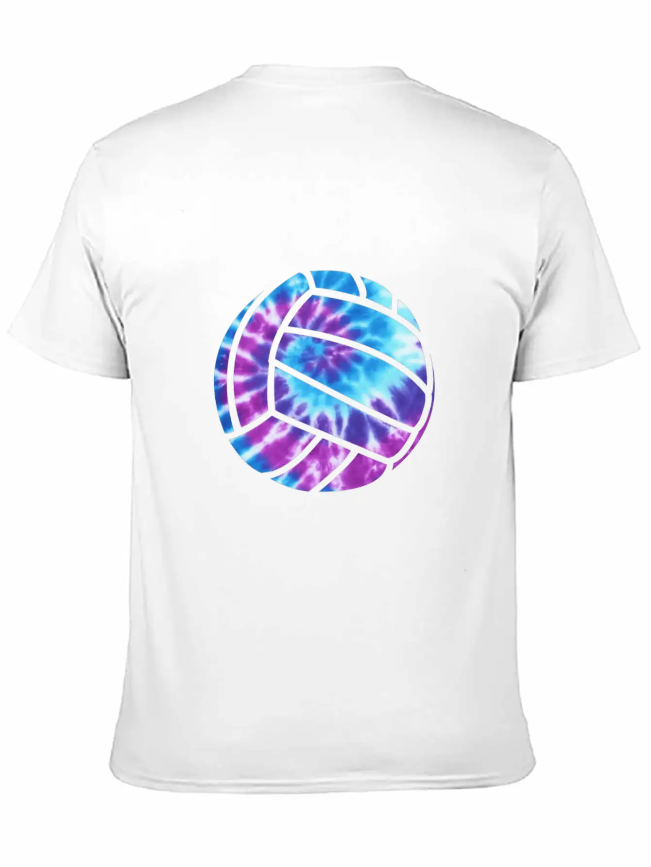 Volleyball Tie Dye Blue Purplenage Girls Perfect G Stylish Everyday T-Shirt – Unisex Basic Cotton Tee