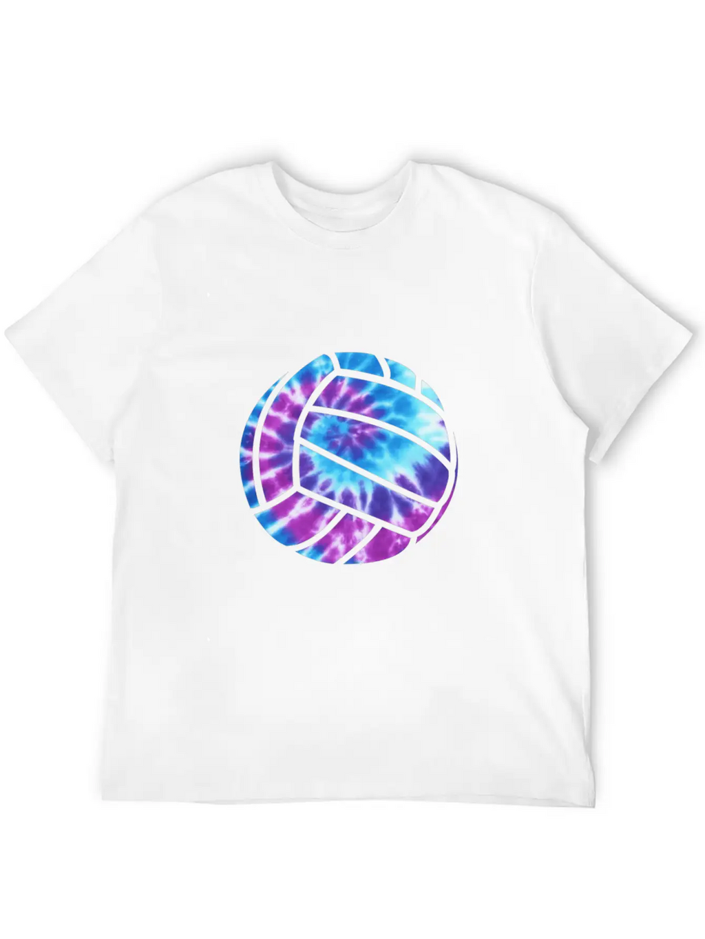 Volleyball Tie Dye Blue Purplenage Girls Perfect G Stylish Everyday T-Shirt – Unisex Basic Cotton Tee
