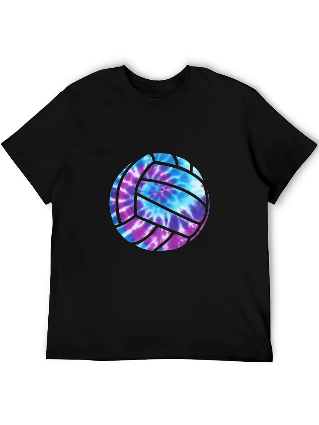 Volleyball Tie Dye Blue Purplenage Girls Perfect G Stylish Everyday T-Shirt – Unisex Basic Cotton Tee