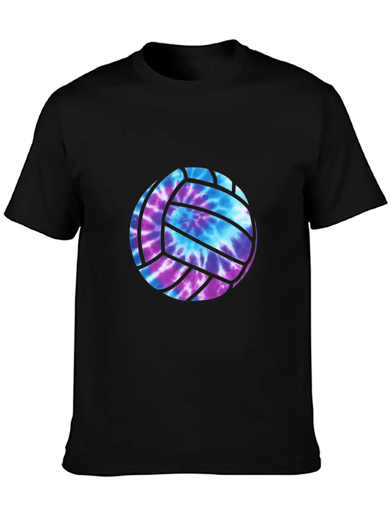 Volleyball Tie Dye Blue Purplenage Girls Perfect G Stylish Everyday T-Shirt – Unisex Basic Cotton Tee