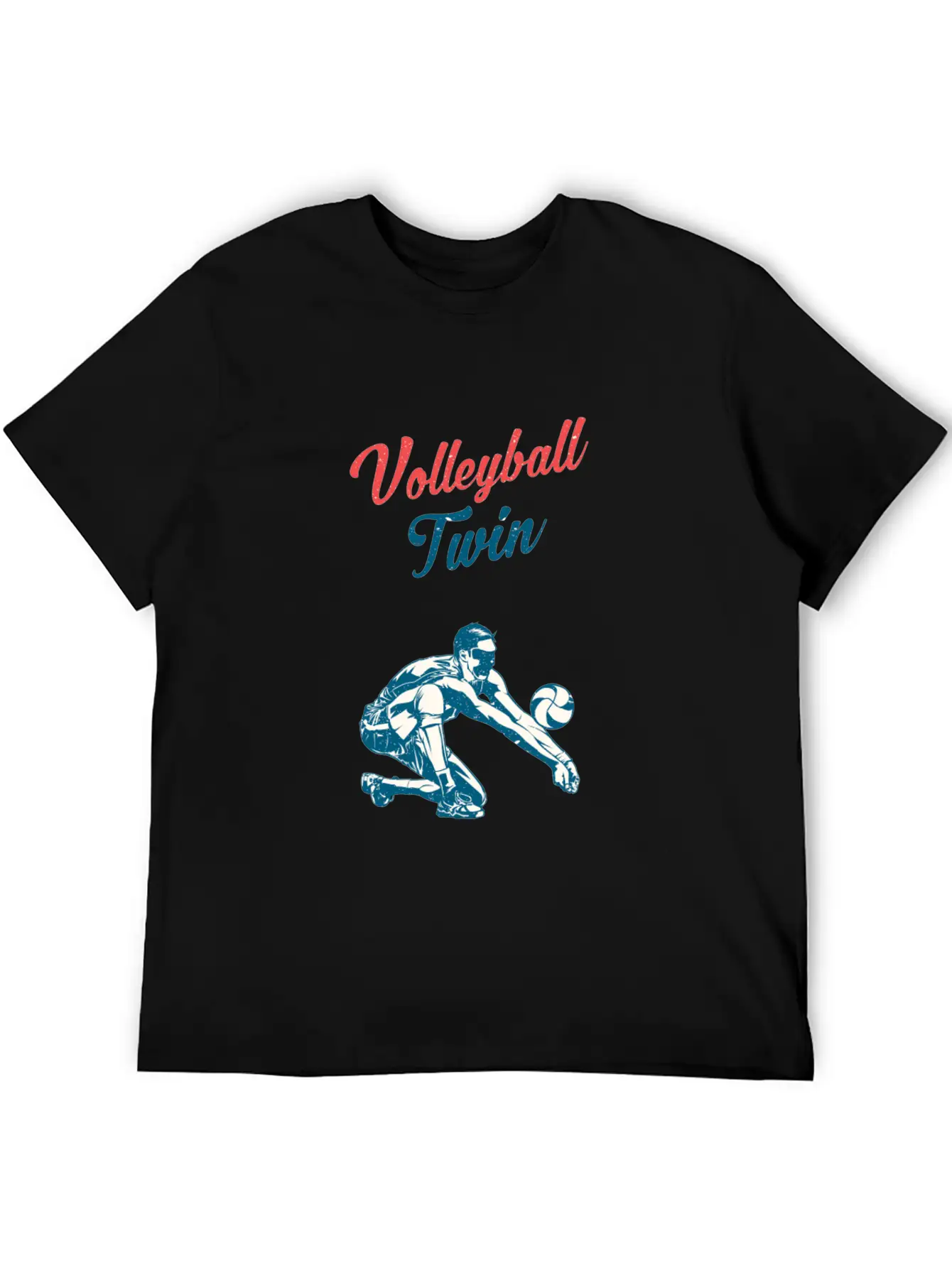 Volleyball Twin Training Family Fan Breathable Graphic T-Shirt – Perfect For Casual Days