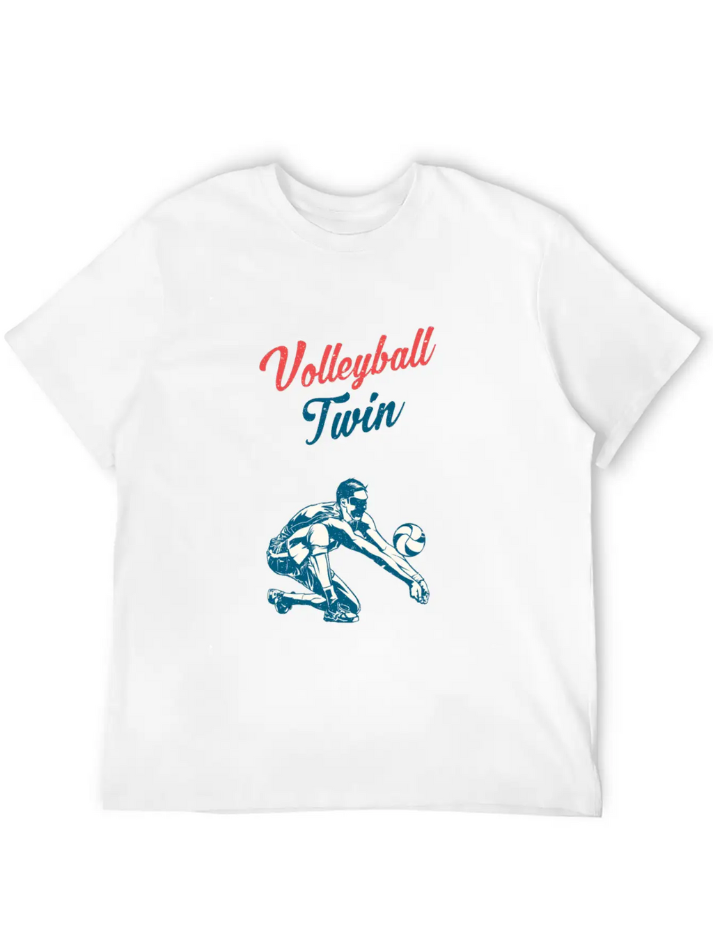 Volleyball Twin Training Family Fan Breathable Graphic T-Shirt – Perfect For Casual Days