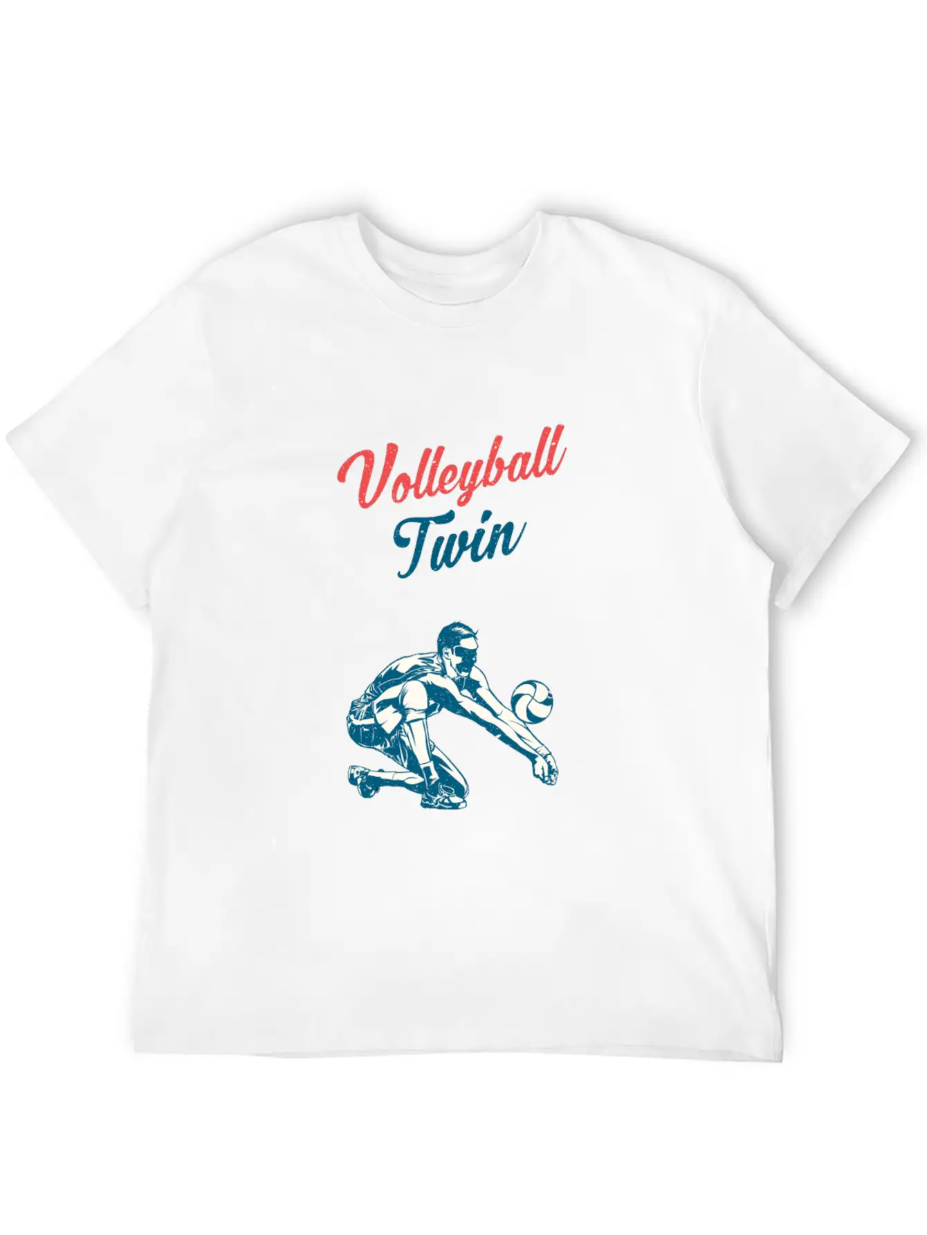 Volleyball Twin Training Family Fan Breathable Graphic T-Shirt – Perfect For Casual Days