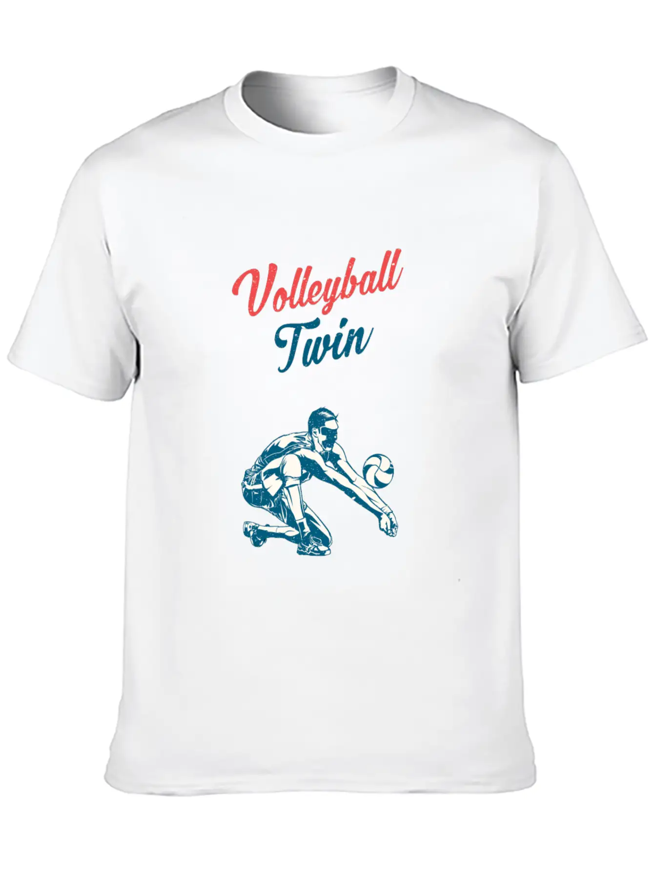 Volleyball Twin Training Family Fan Breathable Graphic T-Shirt – Perfect For Casual Days
