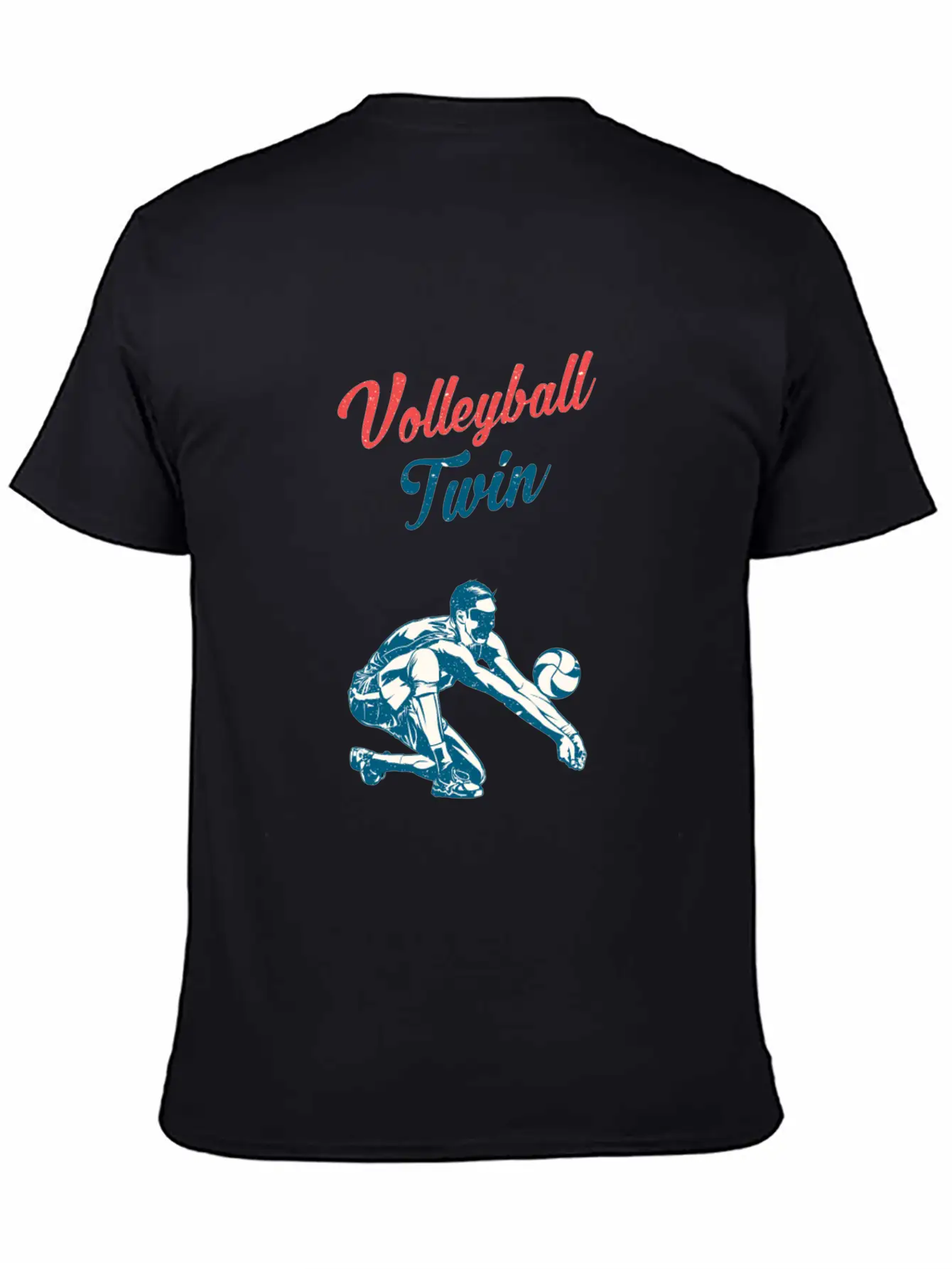 Volleyball Twin Training Family Fan Breathable Graphic T-Shirt – Perfect For Casual Days