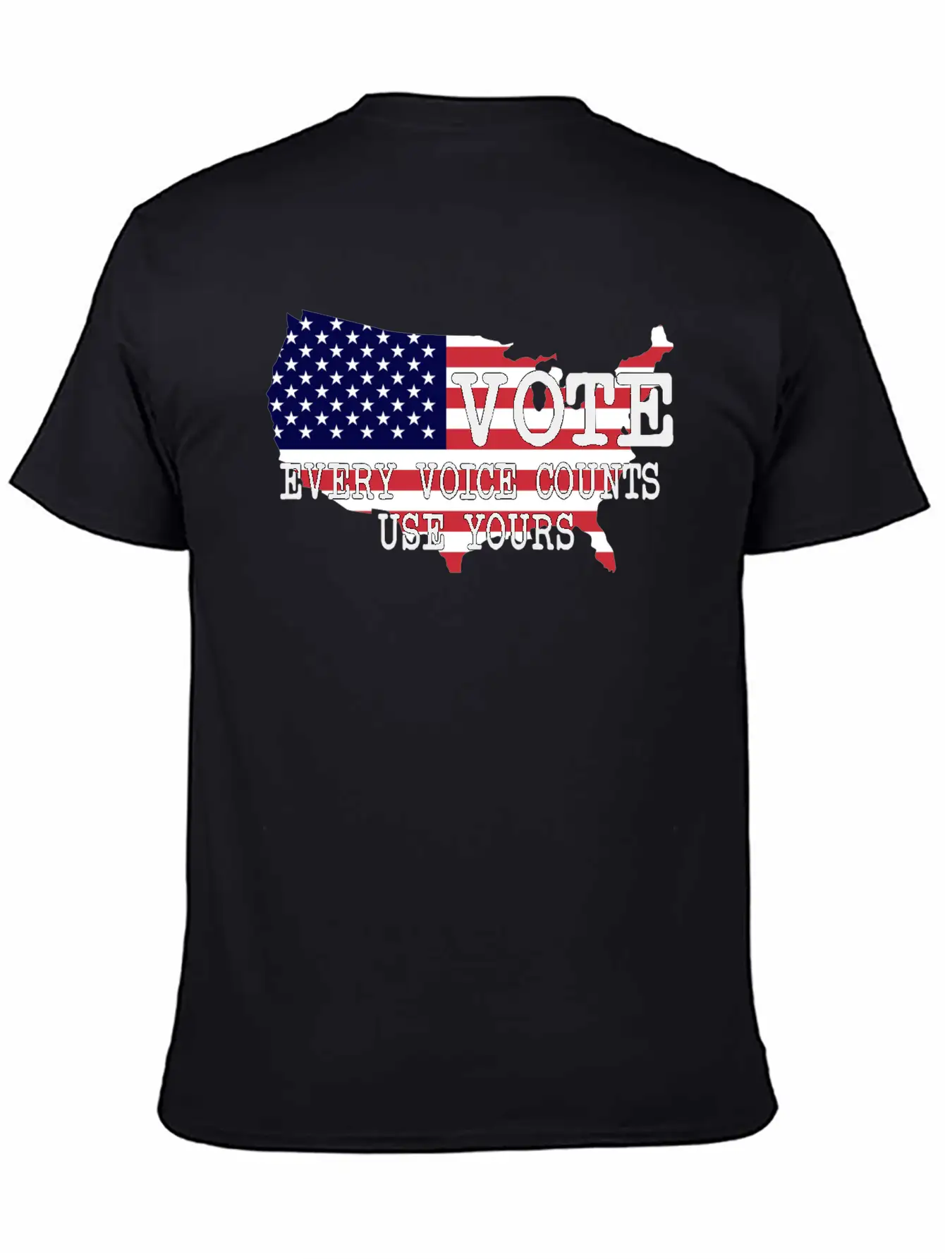 Vote - Every Voice Counts Unisex Short Sleeve Soft Cotton T-Shirt – Casual Everyday Wear