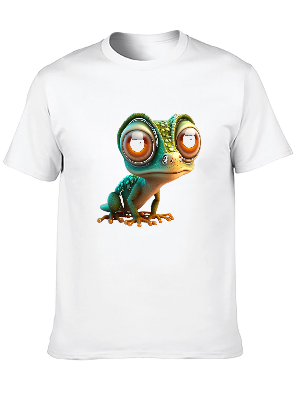 Gecko Big Eye Cartoon Black Tee