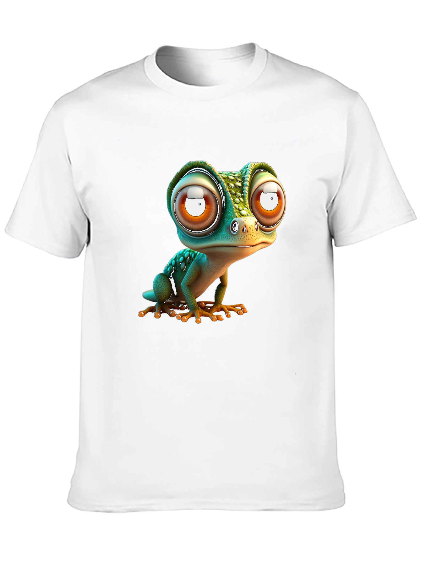 Gecko Big Eye Cartoon Black Tee
