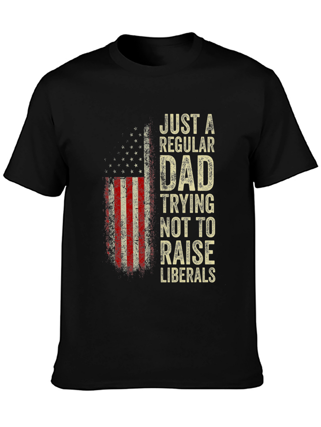 Regular Dad - Anti-Liberal USA Flag T-Shirt