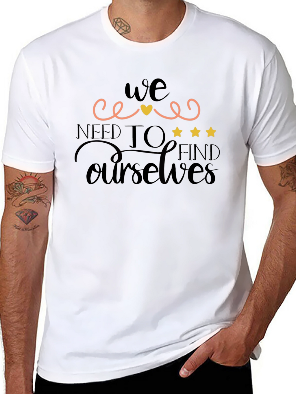 Find Ourselves Black Graphic Tee