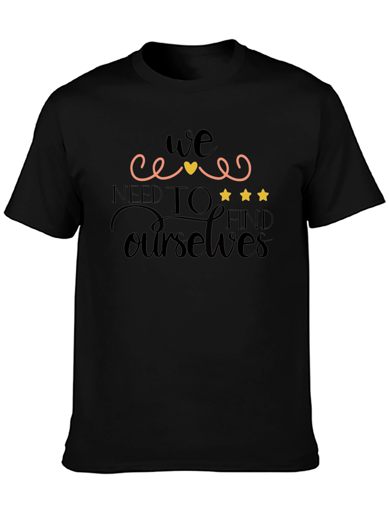 Find Ourselves Black Graphic Tee