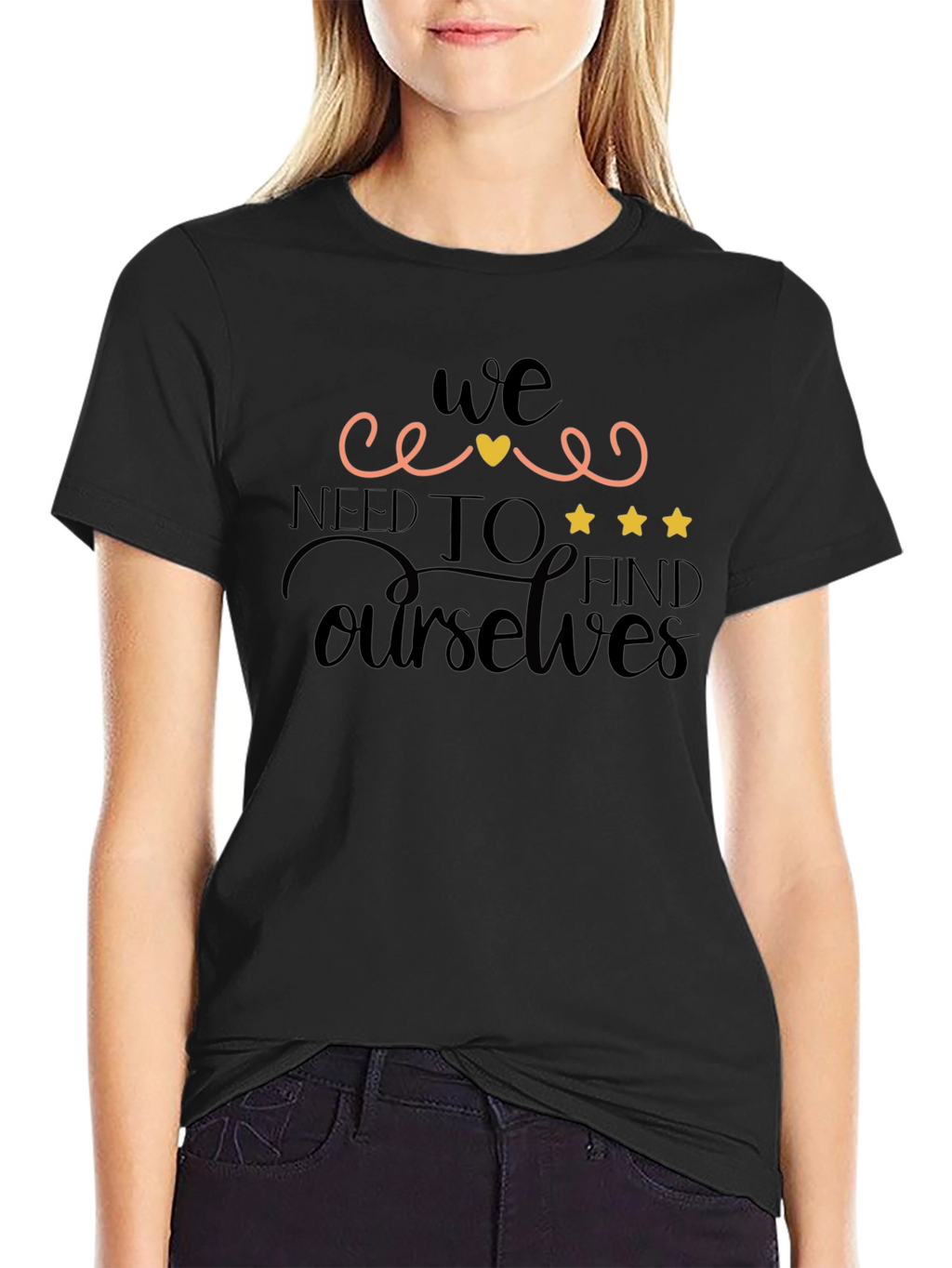 Find Ourselves Black Graphic Tee