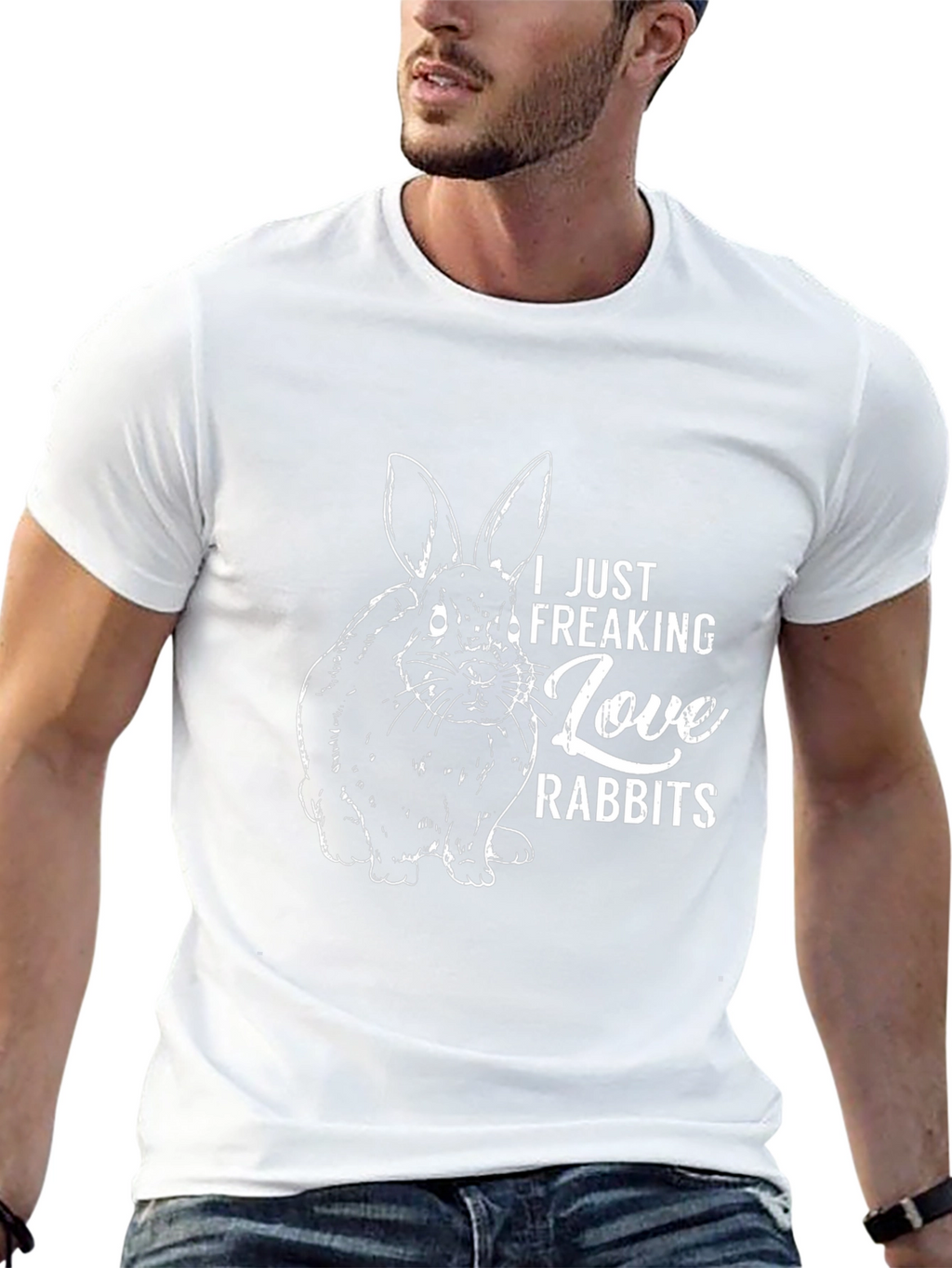 I Love Rabbits Graphic T-Shirt