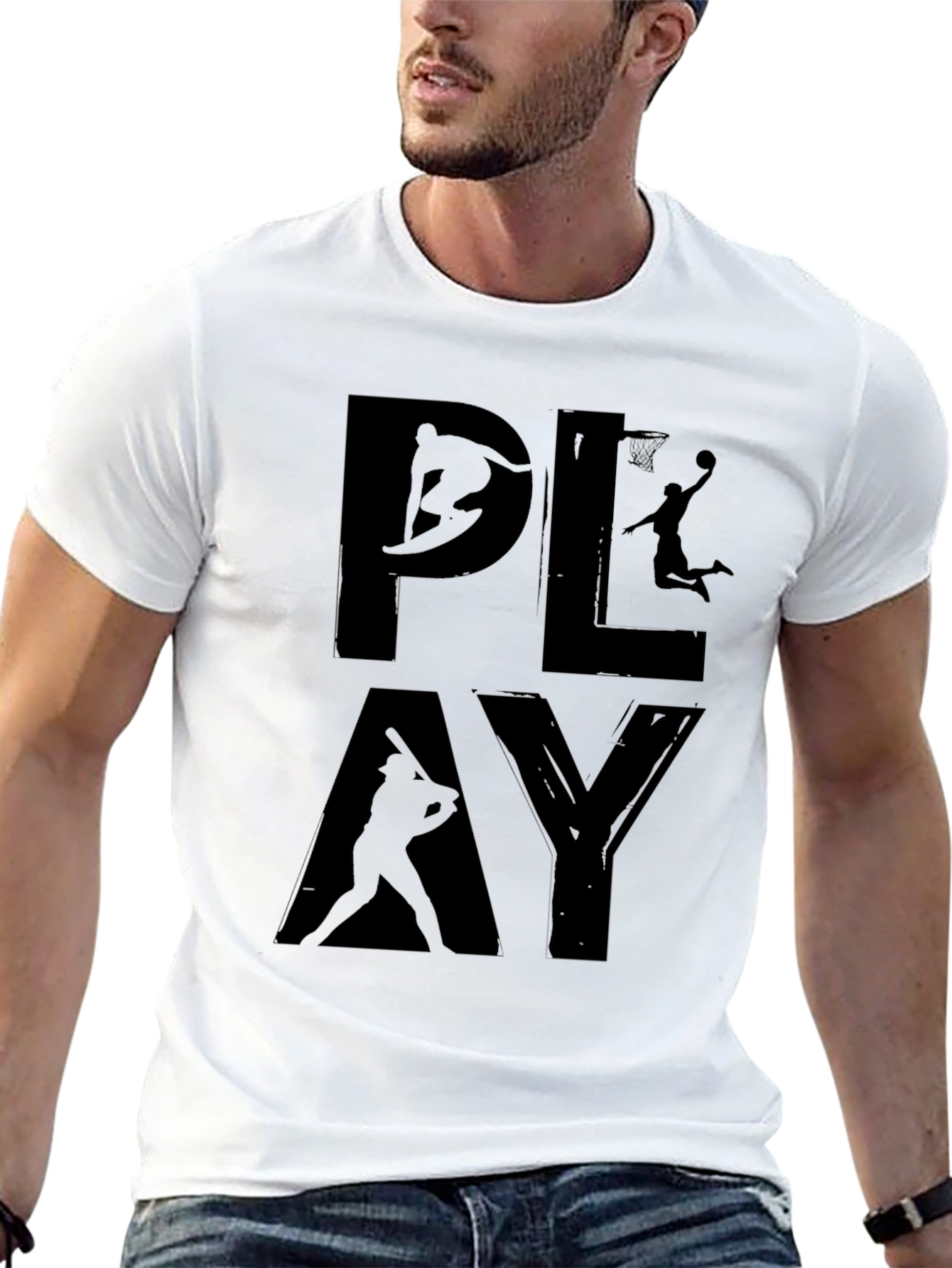 PLAY Sports Graphic Black T-Shirt