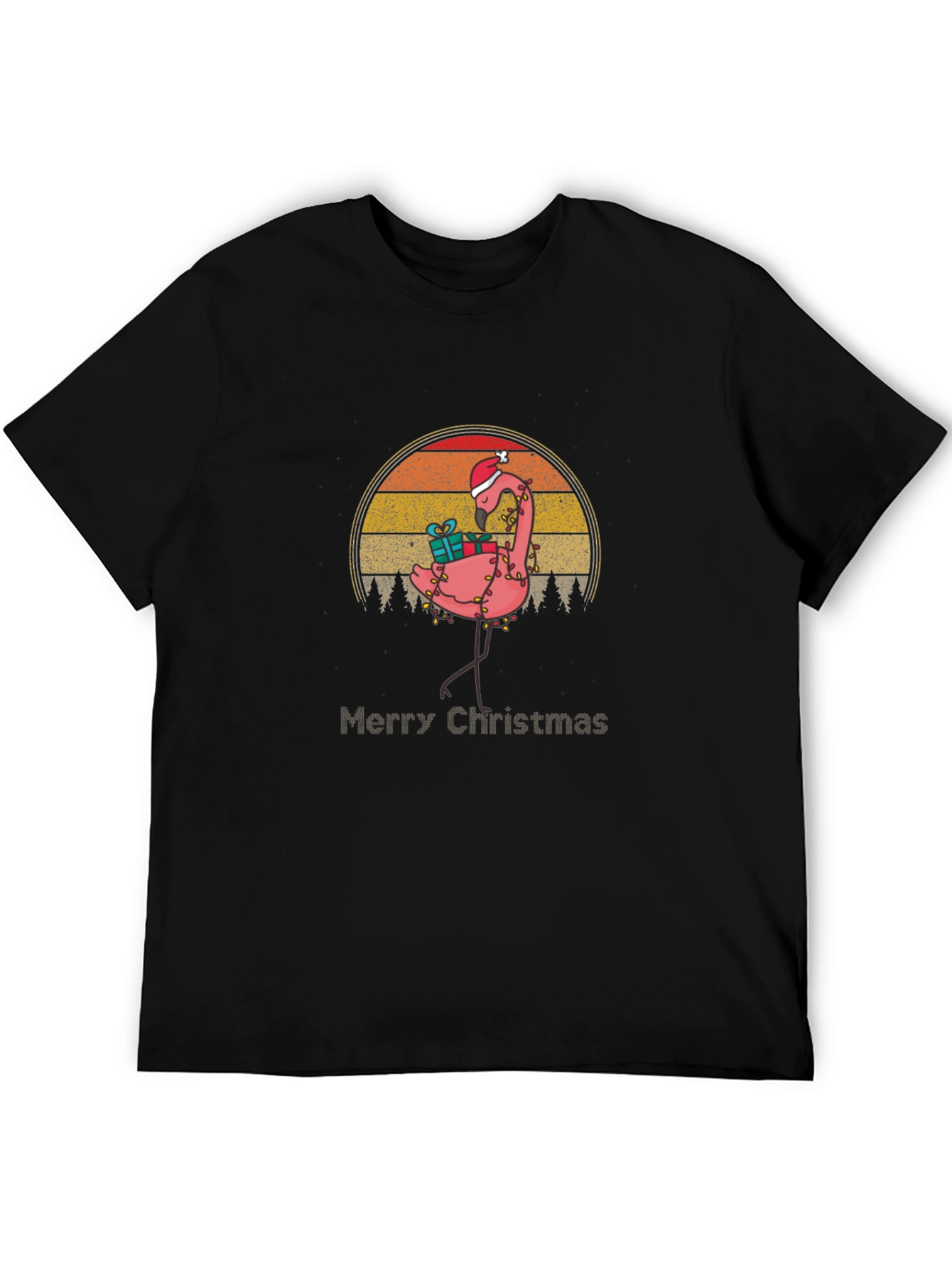 Festive Flamingo Christmas T-Shirt